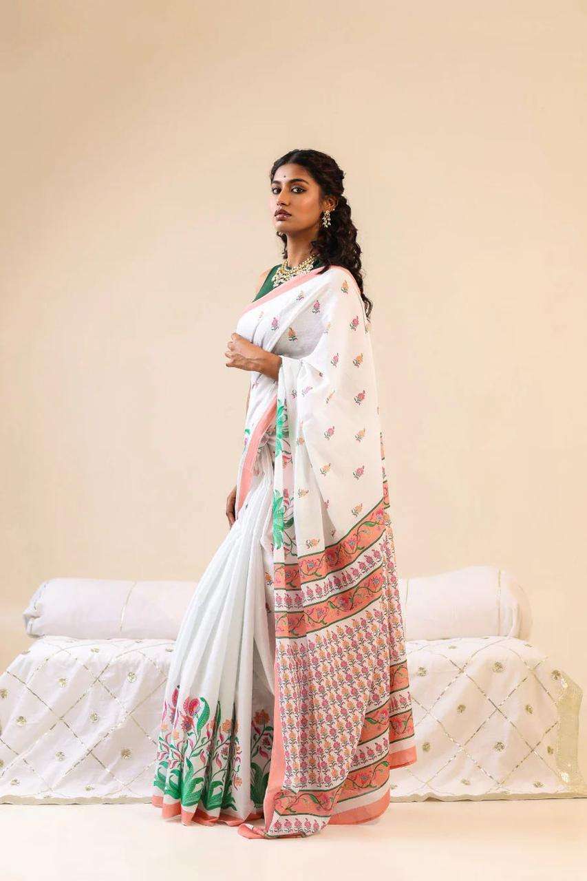 Soft Linen With Digital Printed multicolor beautiful flowers...