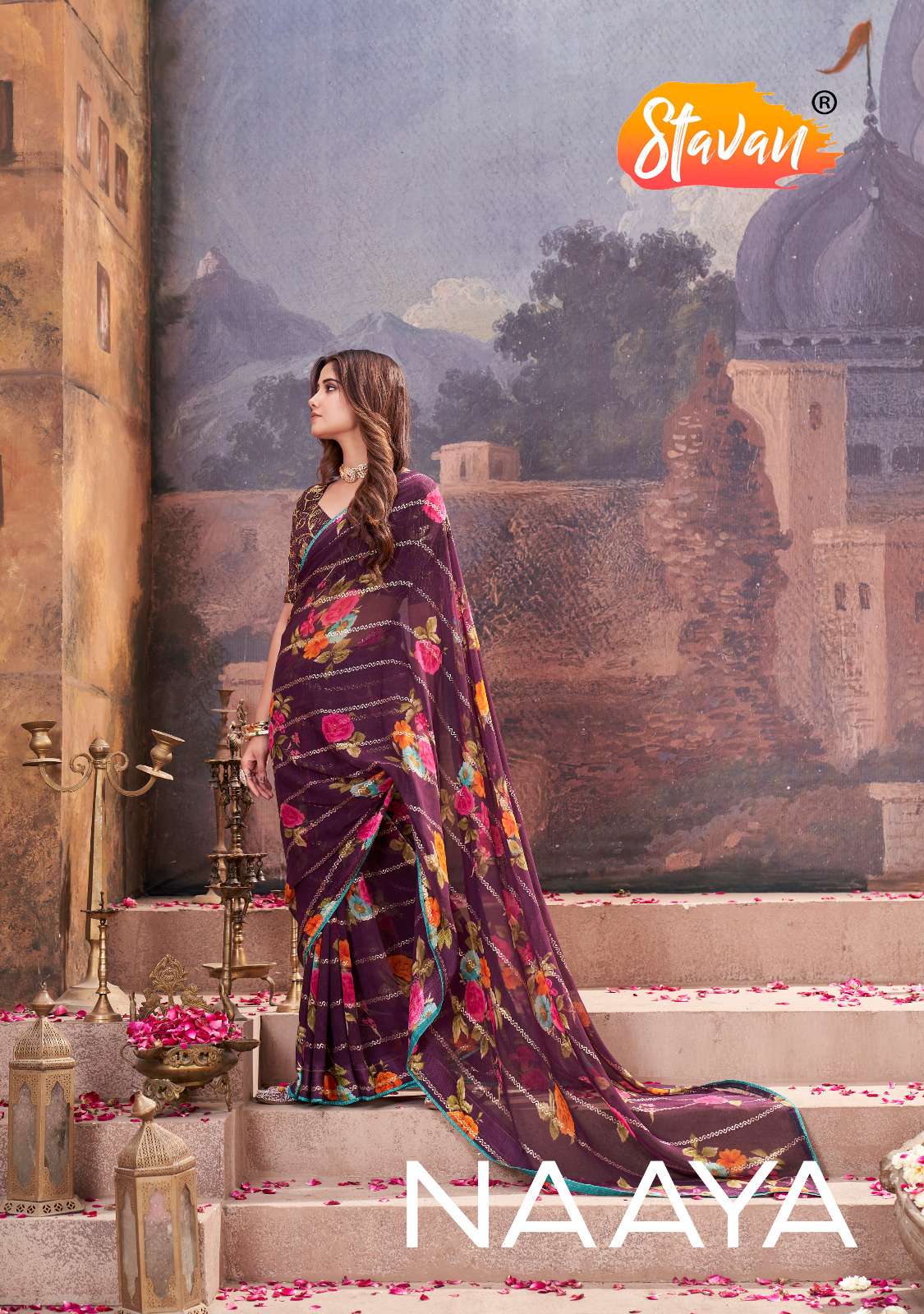 STAVAN NAAYA - HEAVY WEIGAHTLESS WITH EMBROIDERY BLOUSE REGU...
