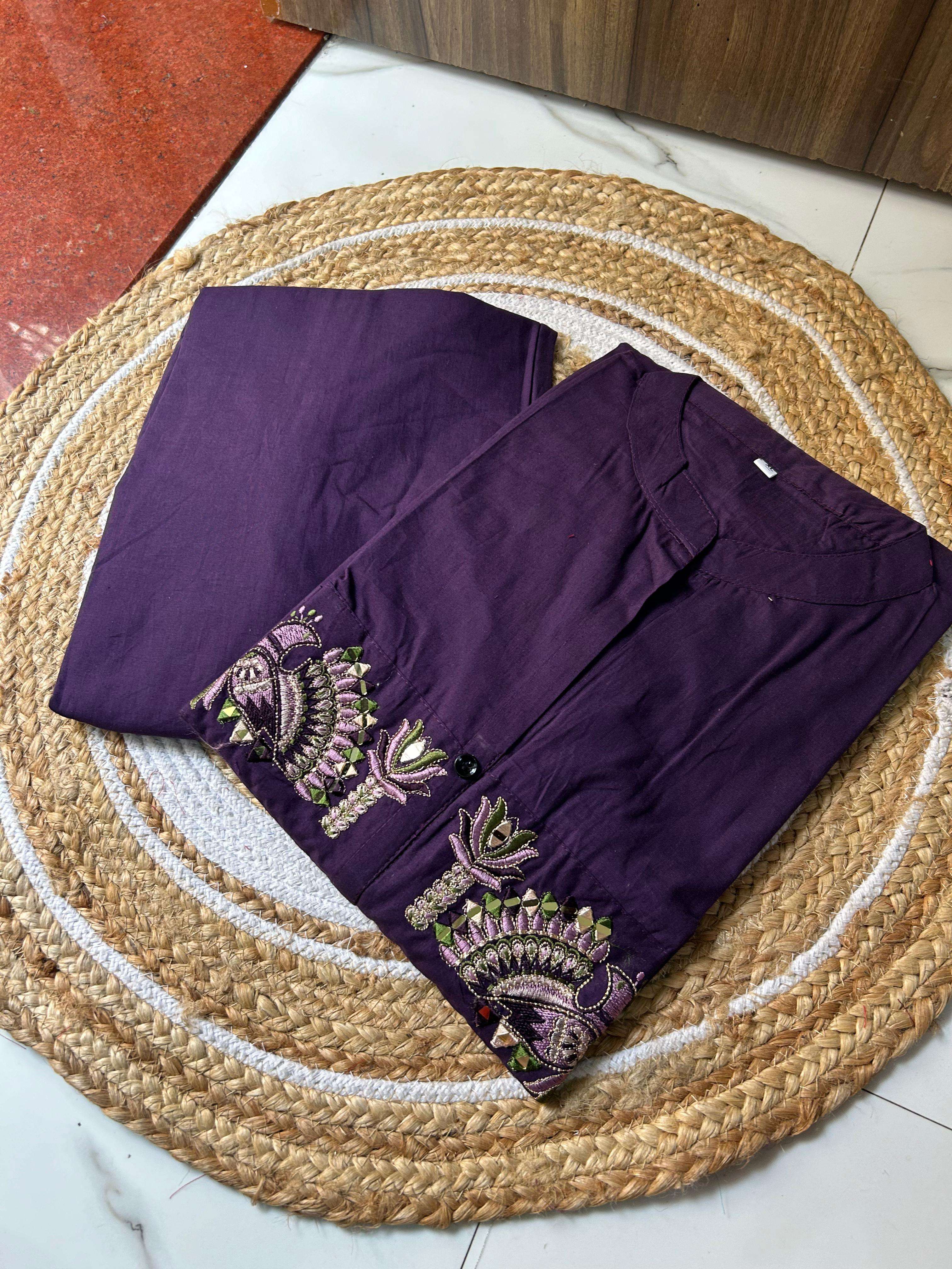 STRAIGHT CUT A LINE KURTI PALAZZO AT  POCKET 2 PIECE WOMEN R...