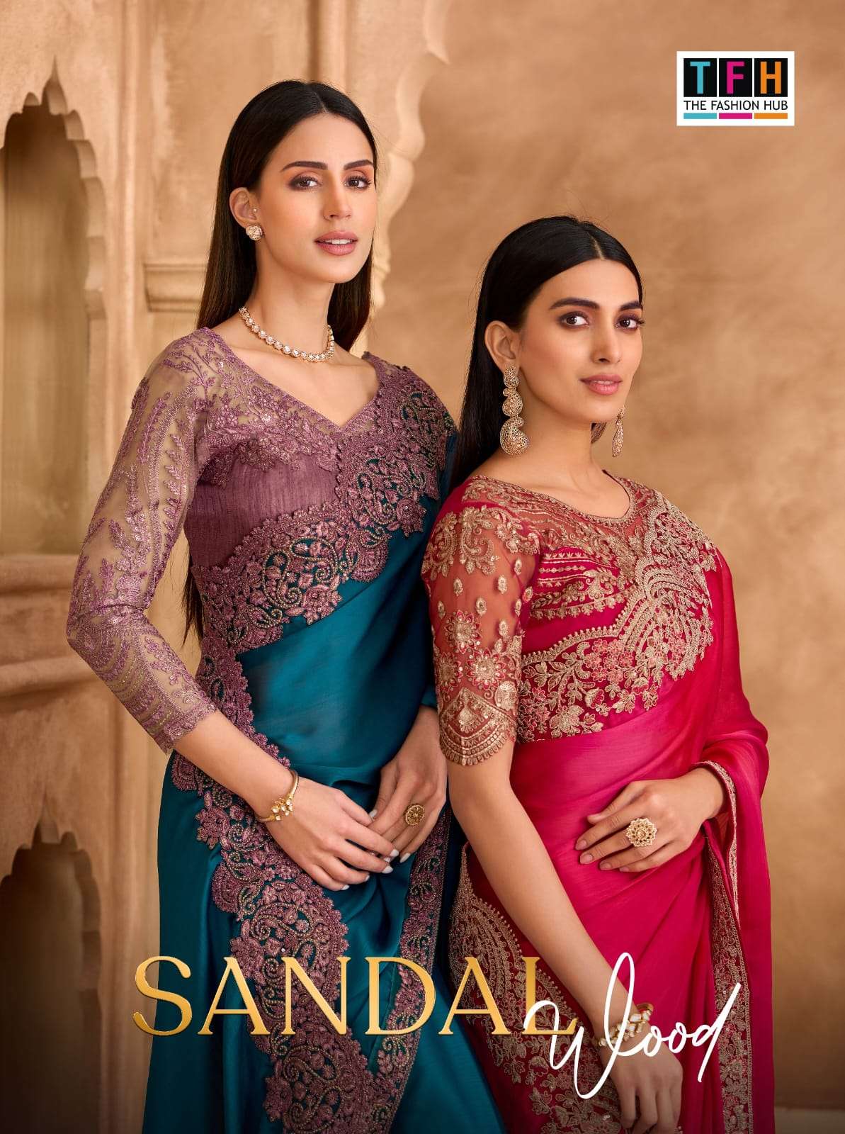 Thf Sandal Wood Vol 16 1601 to 1618 Chiffon silk party wear ...