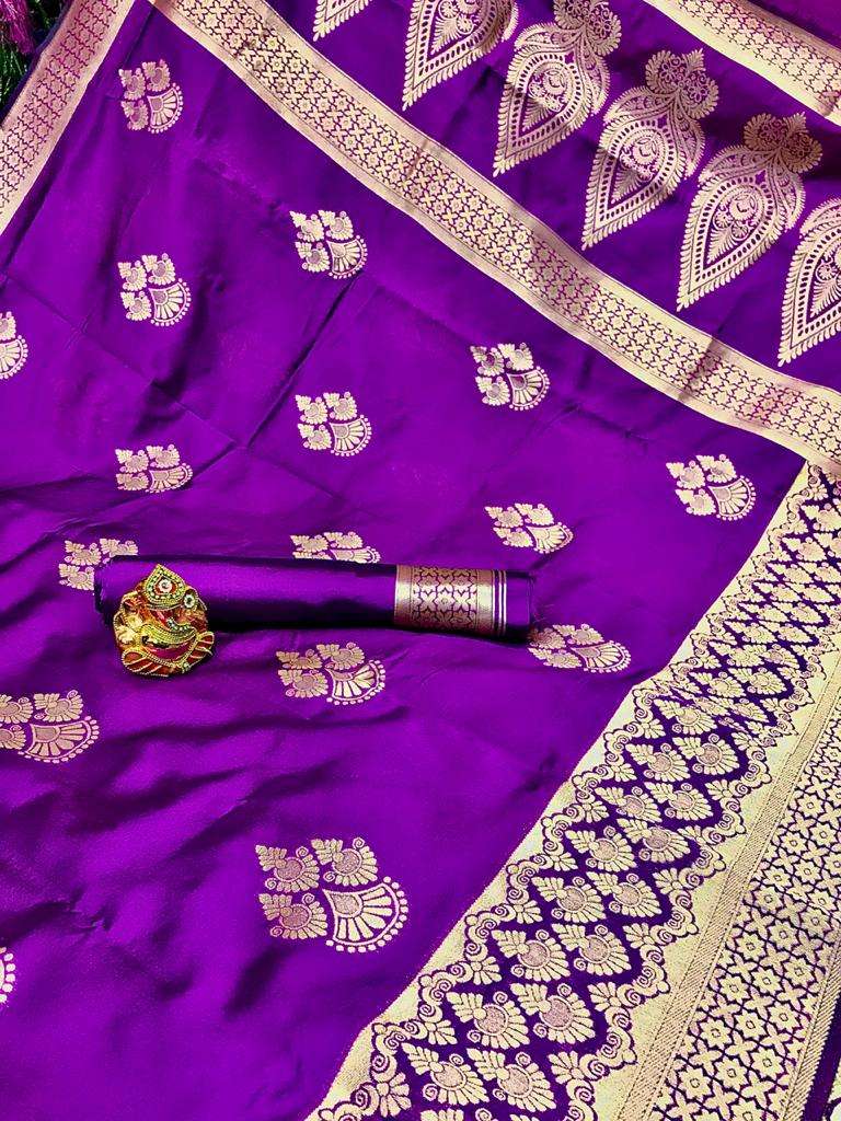 UMANG SOFT BANARASI COTTON SILK WITH WEAVING ROSE GOLD JARI ...