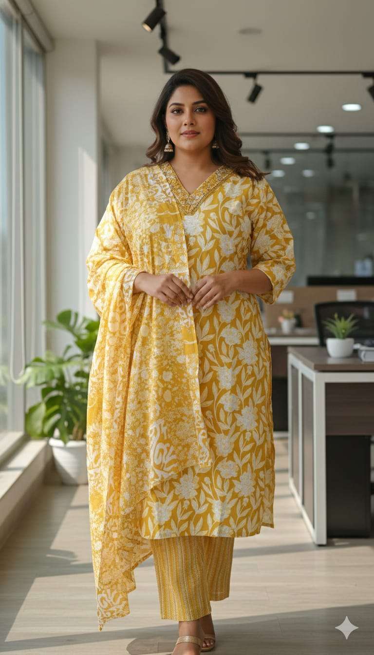 VM FAT WOMEN BIG SIZE 3 PICE SUIT COLLECTION SUMMER WEAR DEA...