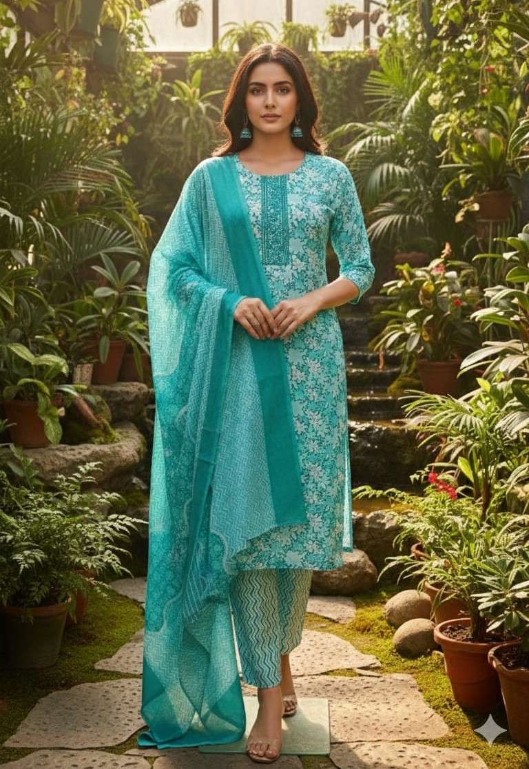 VM SUMMER AND HOME COTTON PRINTED SALWAR SUIT AT COMBO EXPOR...