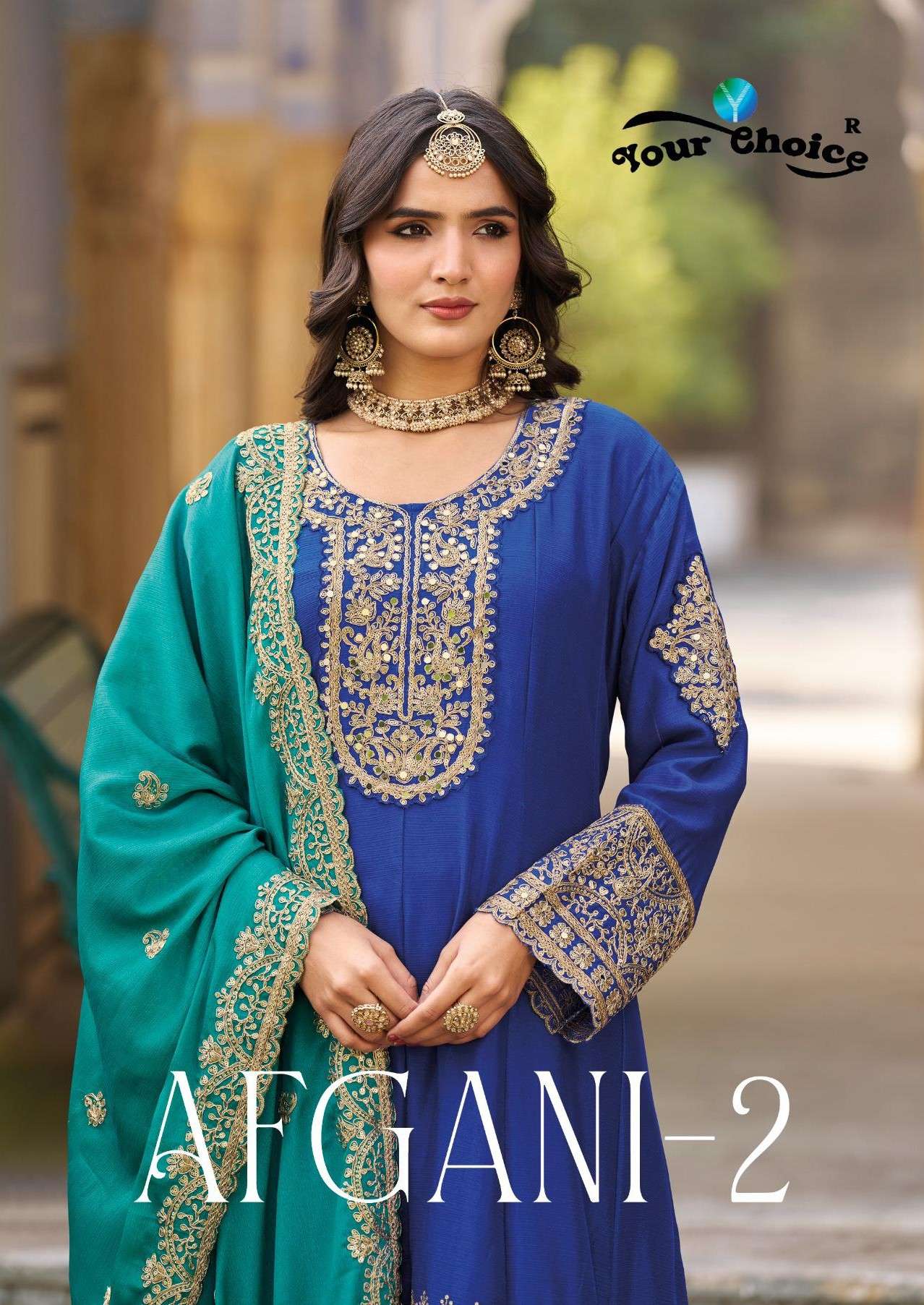 YOUR CHOICE AFGANI GOLD VOL 2 STITCHED FANCY WORK SHARARA SU...