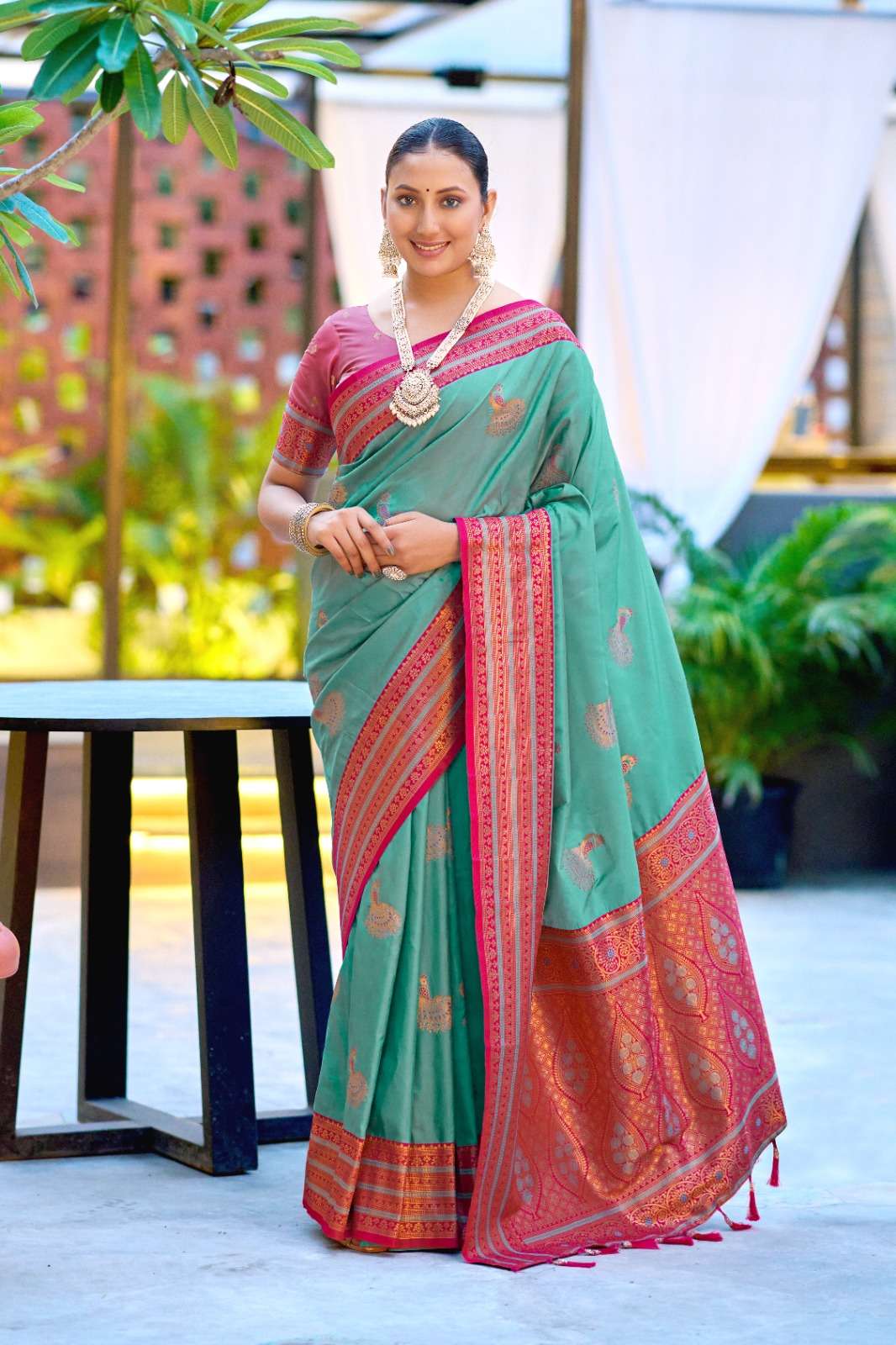 Z 5 Silk Traditional Designer Regular Wear With Woven Design...