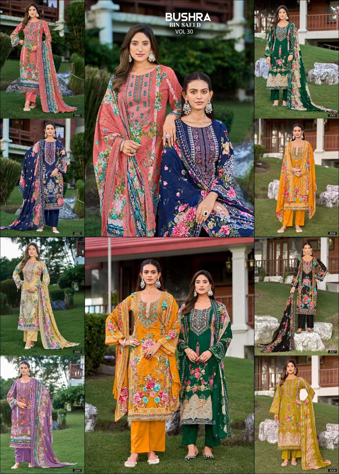  ZARAA PRINT BUSHRA BIN SAEED VOL 30 COTTON PRINT PAKISTANI ...