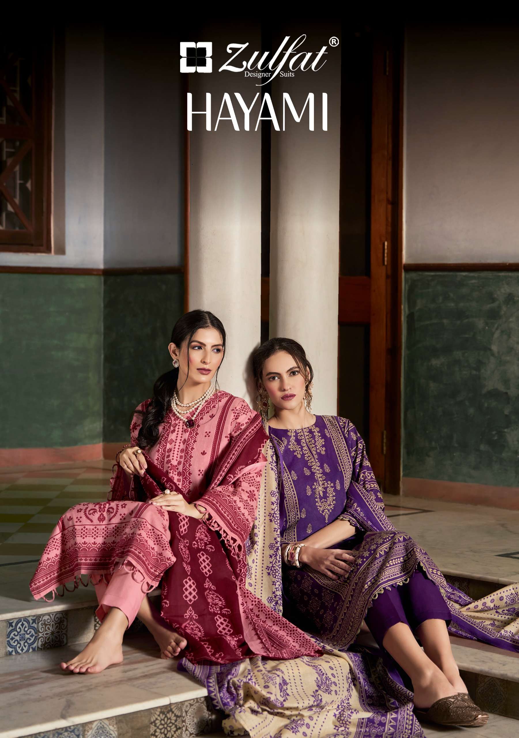 ZULFAT DESIGNER SUITS HAYAMI PURE COTTON WITH EXCLUSIVE PRIN...