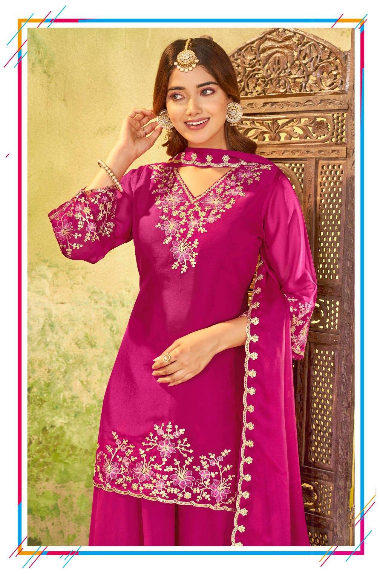3298 AB TO 3301 RANGOLI GEORGETTE WORK PRETTY SHARARA SUIT M...