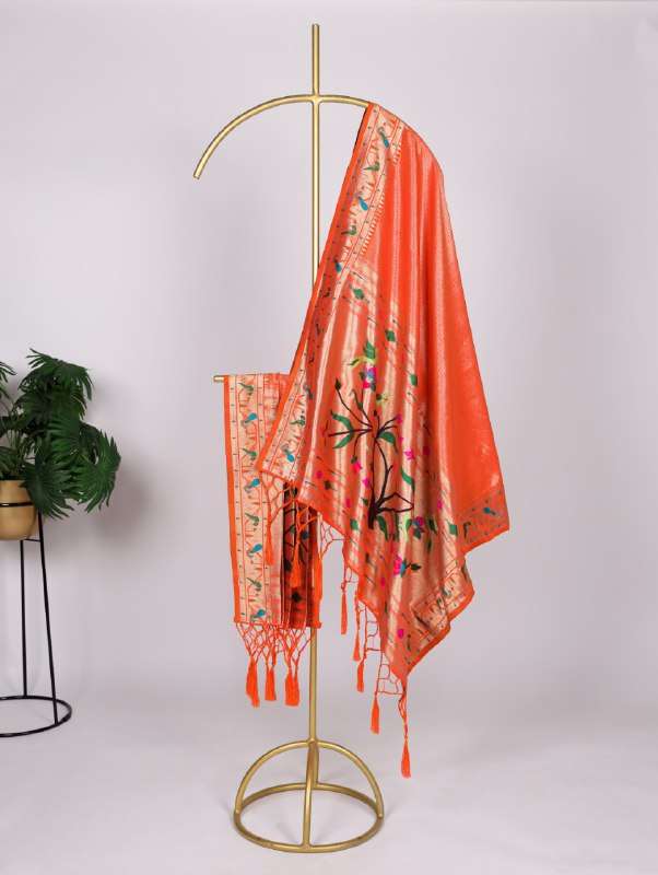 4015 PAITHANI DUPATTA TRADITIONAL INDIA RICK LOOK DUPATTA DE...