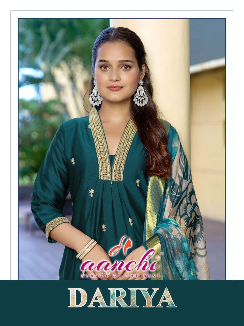 AANCHI DARIYA 3 PCS SET STRAIGHT CONCEPT SILK DESIGNER SALWA...