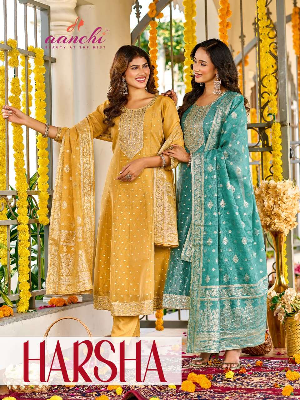 AANCHI HARSHA TISSUE JACQUARD BUTTI DESIGN SALWAR SUIT FOR C...