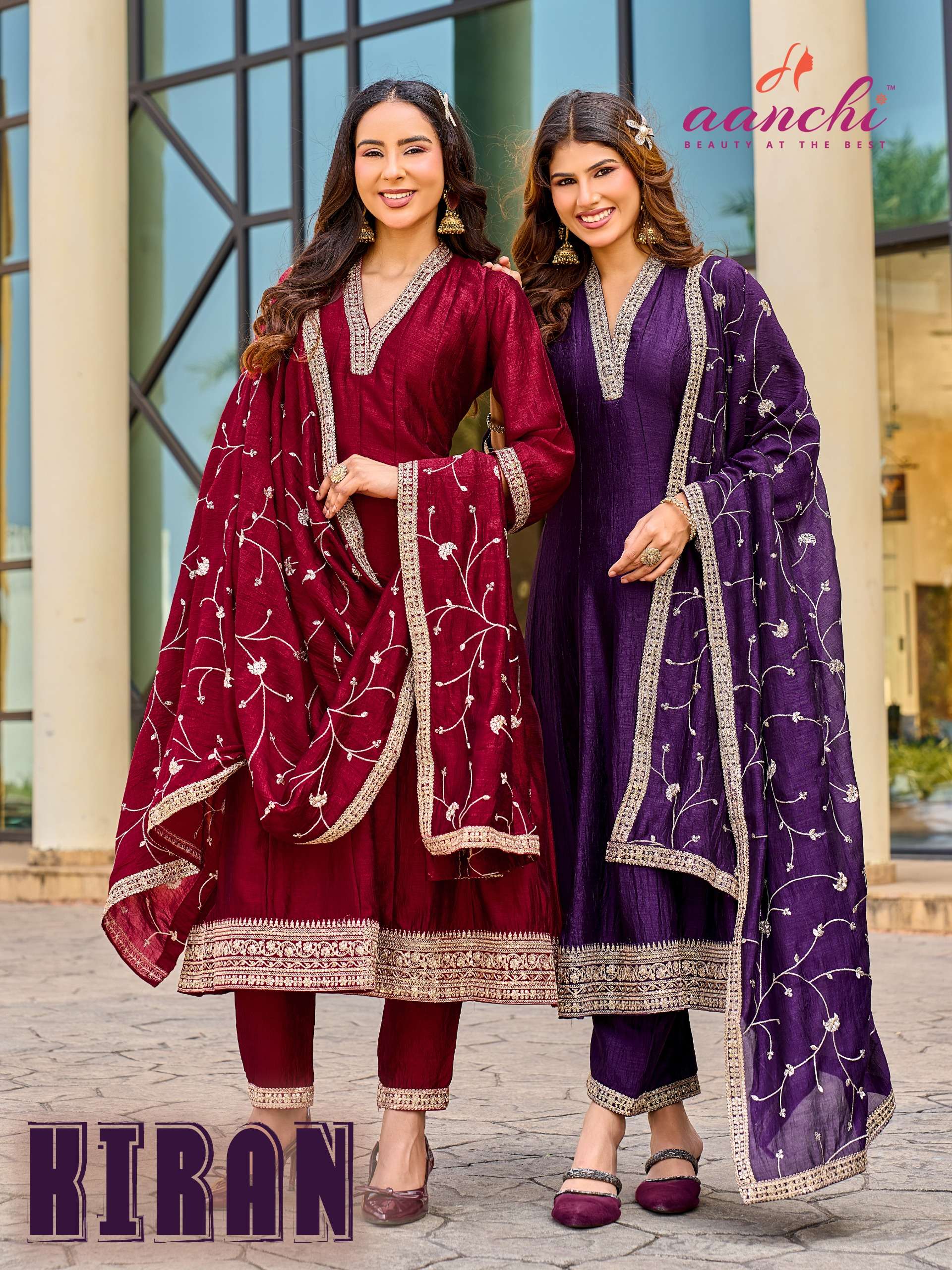 AANCHI KIRAN READY TO WEAR BRAND SILK 3 PCS FLAIR CATALOGUE ...