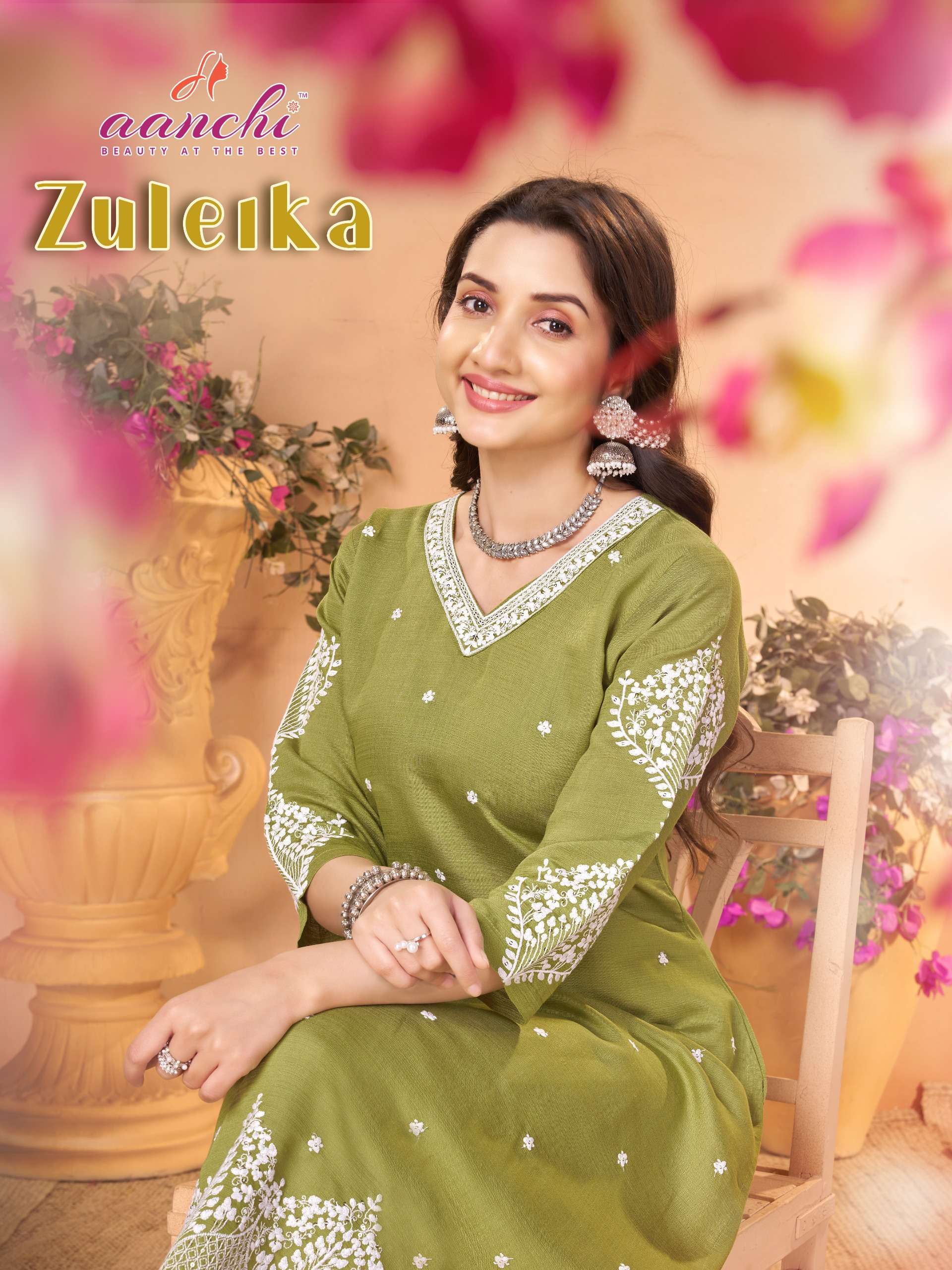AANCHI ZULEIKA SUMMER WEAR STRAIGHT CUT KURTI CATALOGUES WHO...