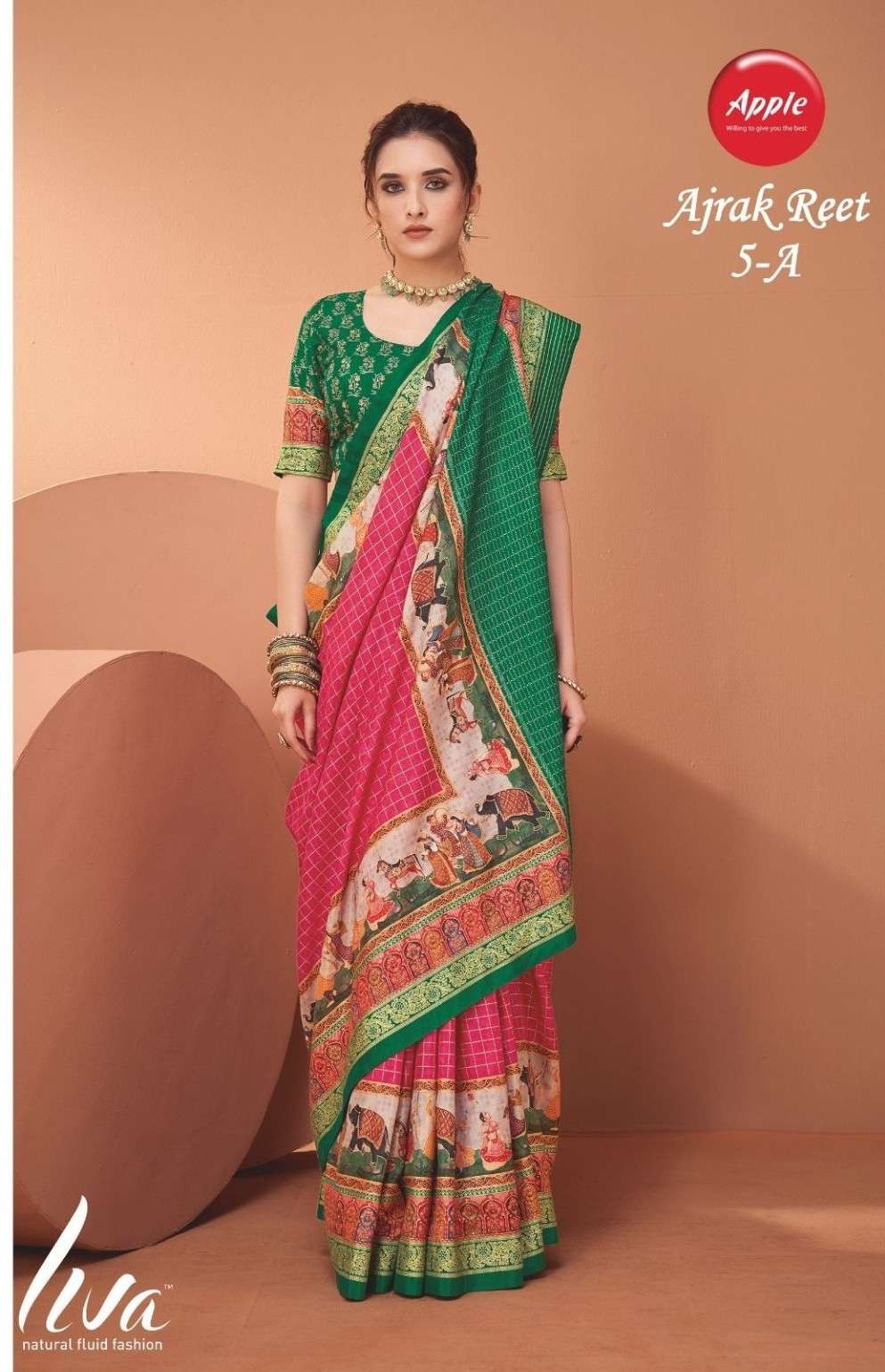 AJRAK REET 01 TO 05 AJRAK PRINT PURE VISCOSE FABRIC ICONIC C...