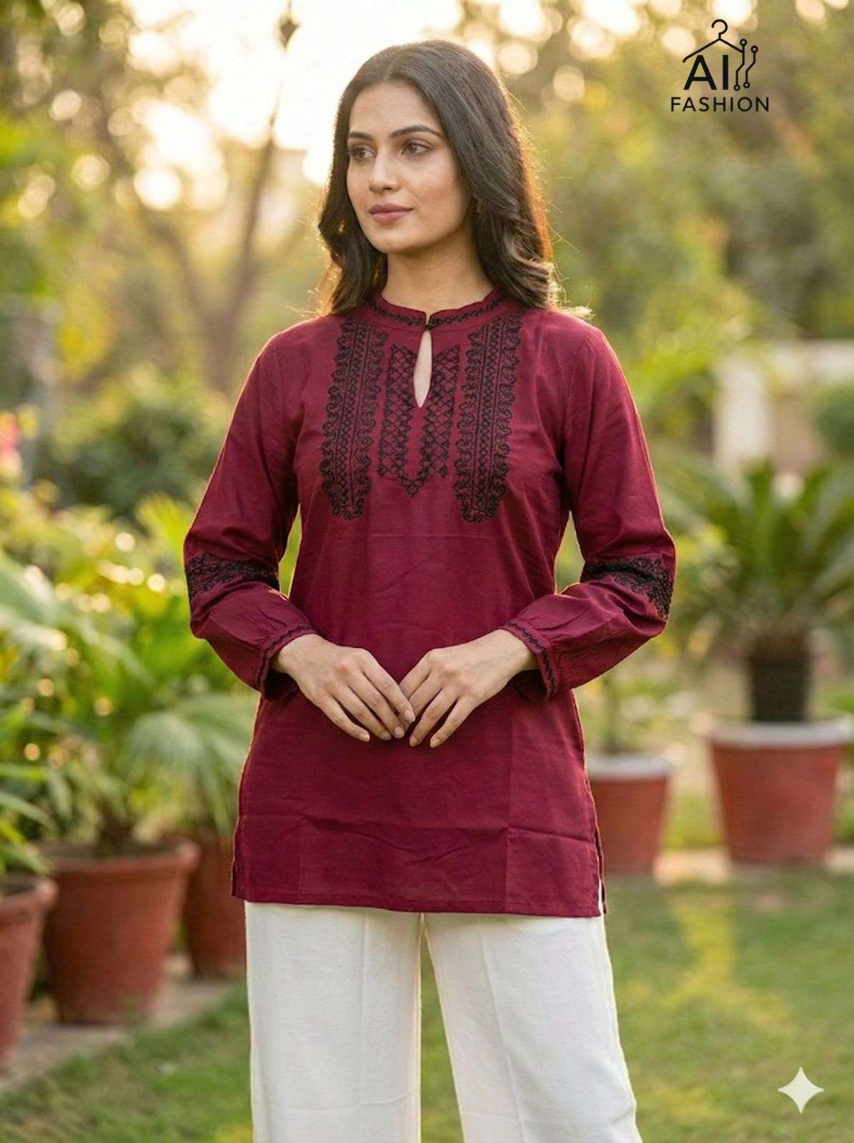 AL FASHION HEAVY RAYON THREAD WORK SHORT TOP COLLECTION DEAL...