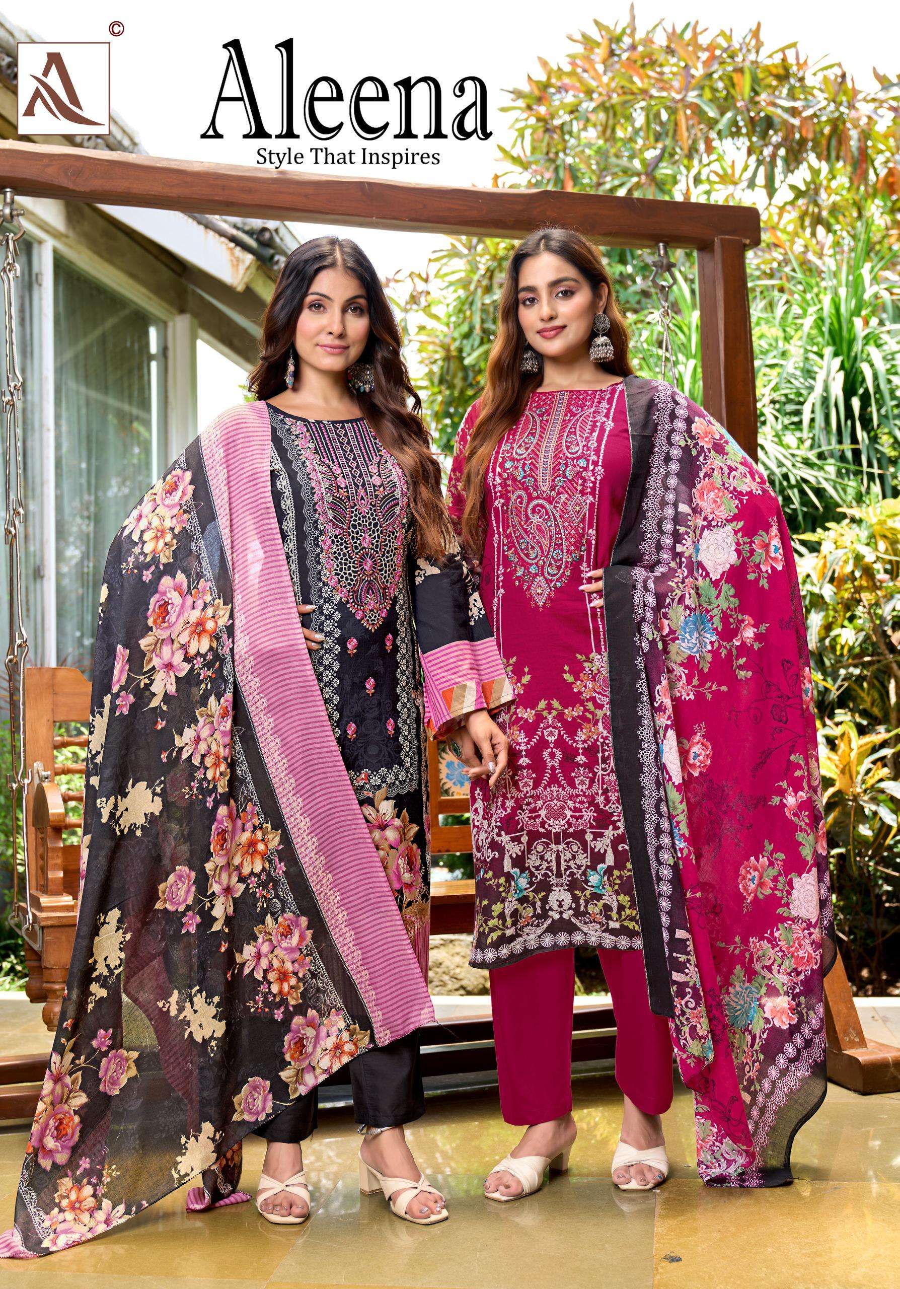 ALOK SUIT ALEENA CAMBRIC COTTON PAKISTANI PRINT INDIAN SUIT ...