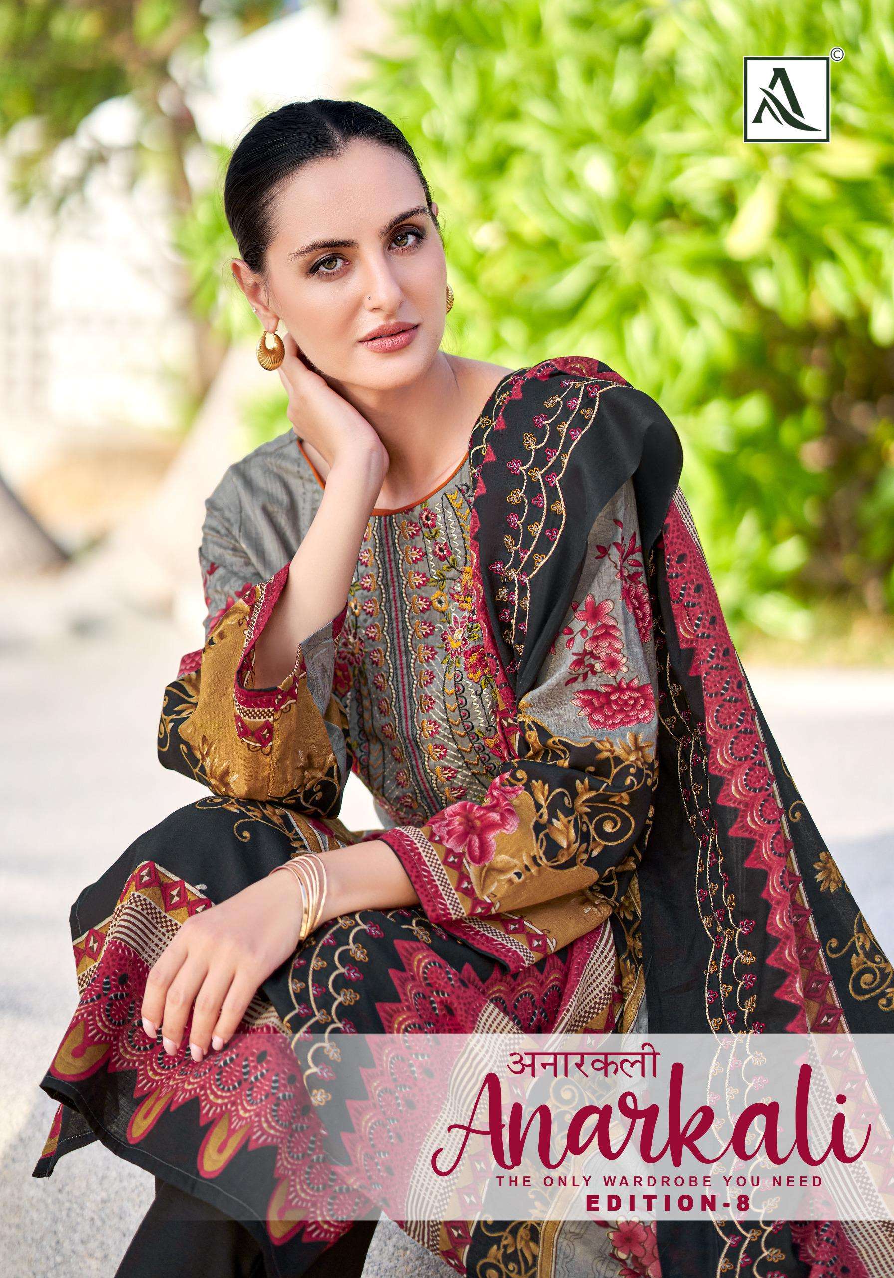 ALOK SUIT ANARKALI VOL 8 SUMMER WEAR COTTON PRINTED MATERIAL...