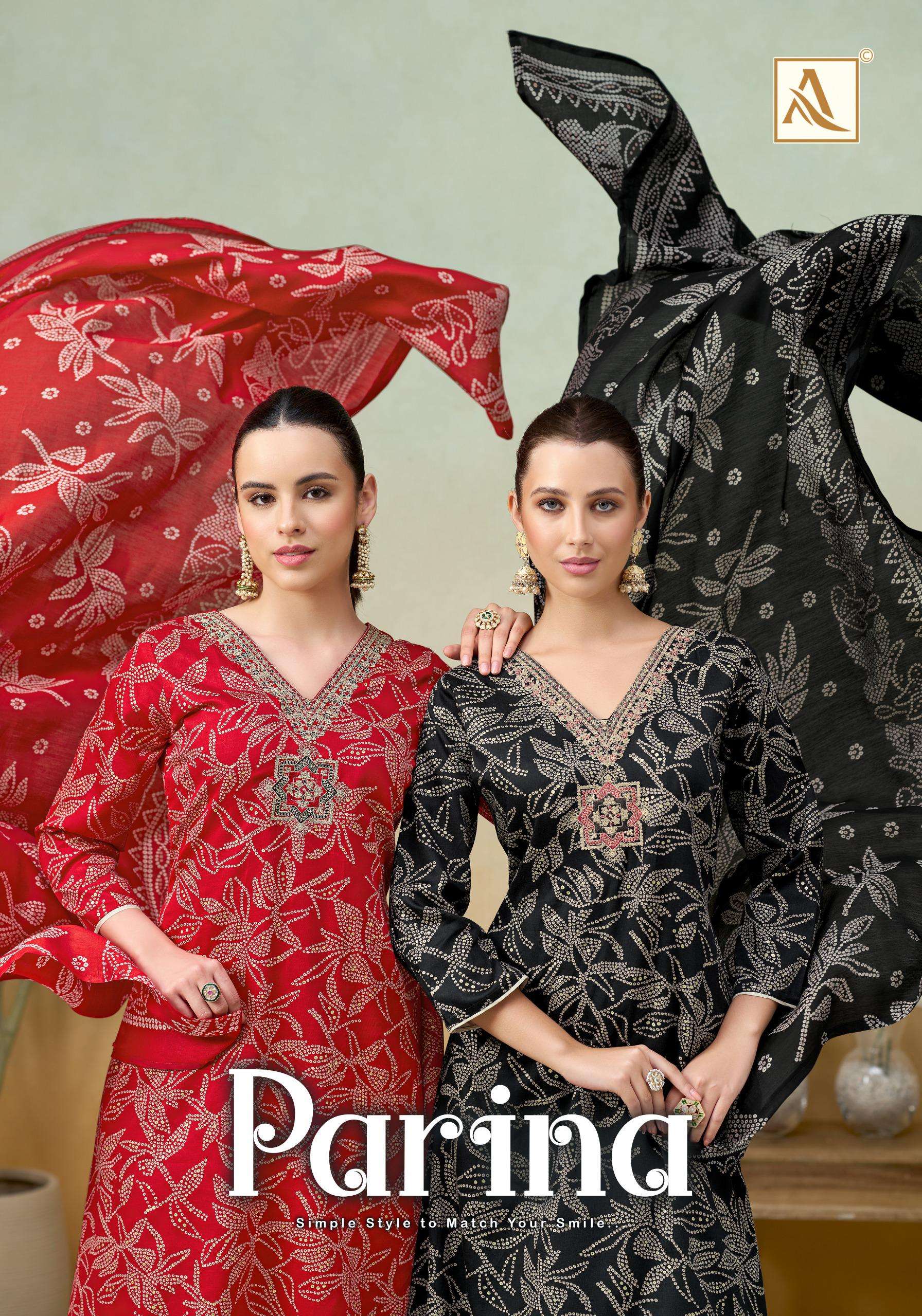 ALOK SUIT PARINA ZAM COTTON DISCHARGE FOIL PRINT SALWAR KAME...