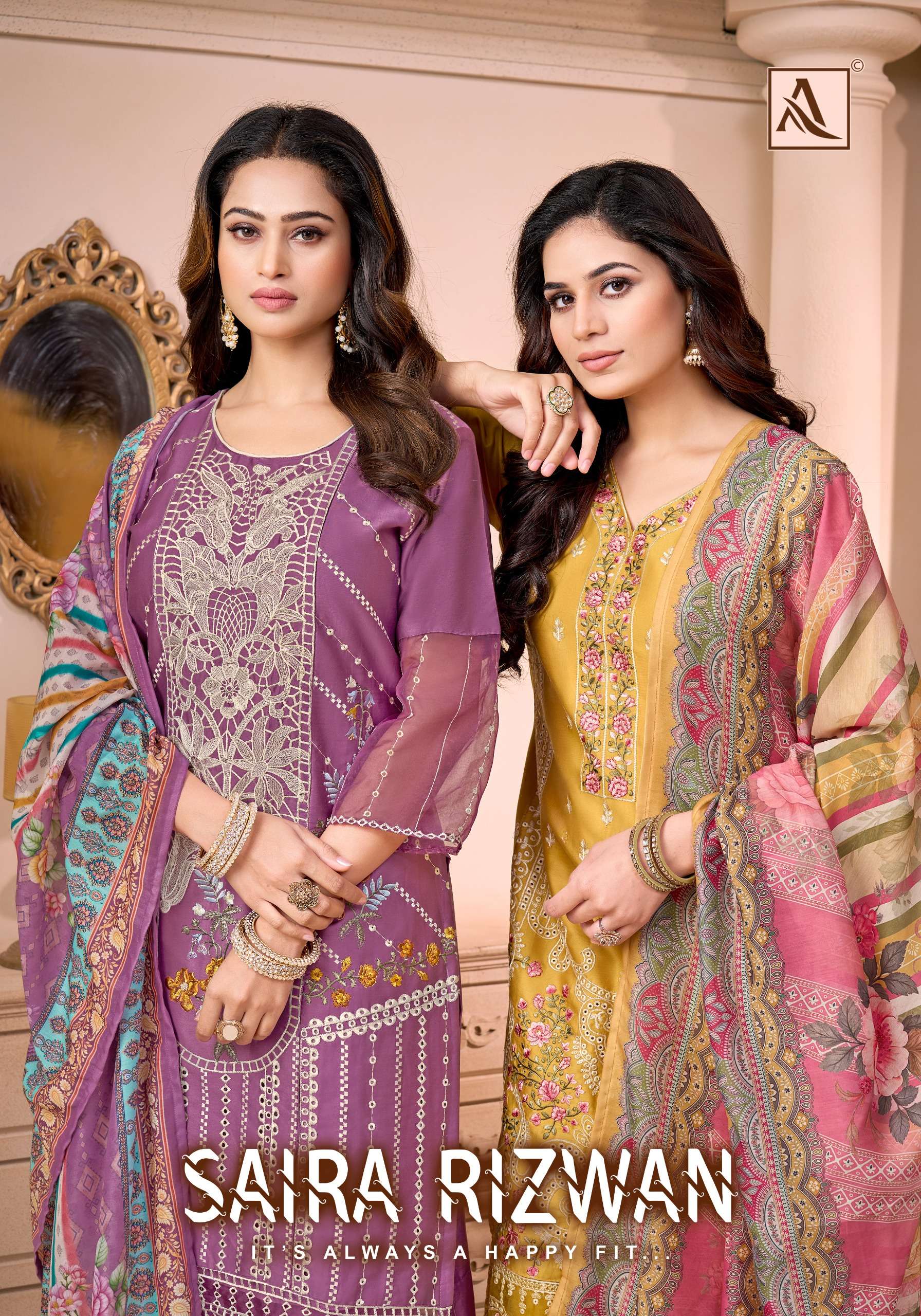 ALOK SUIT SAIRA RIZWAN ZAM COTTON WITH FANCY PATTERN INDIAN ...