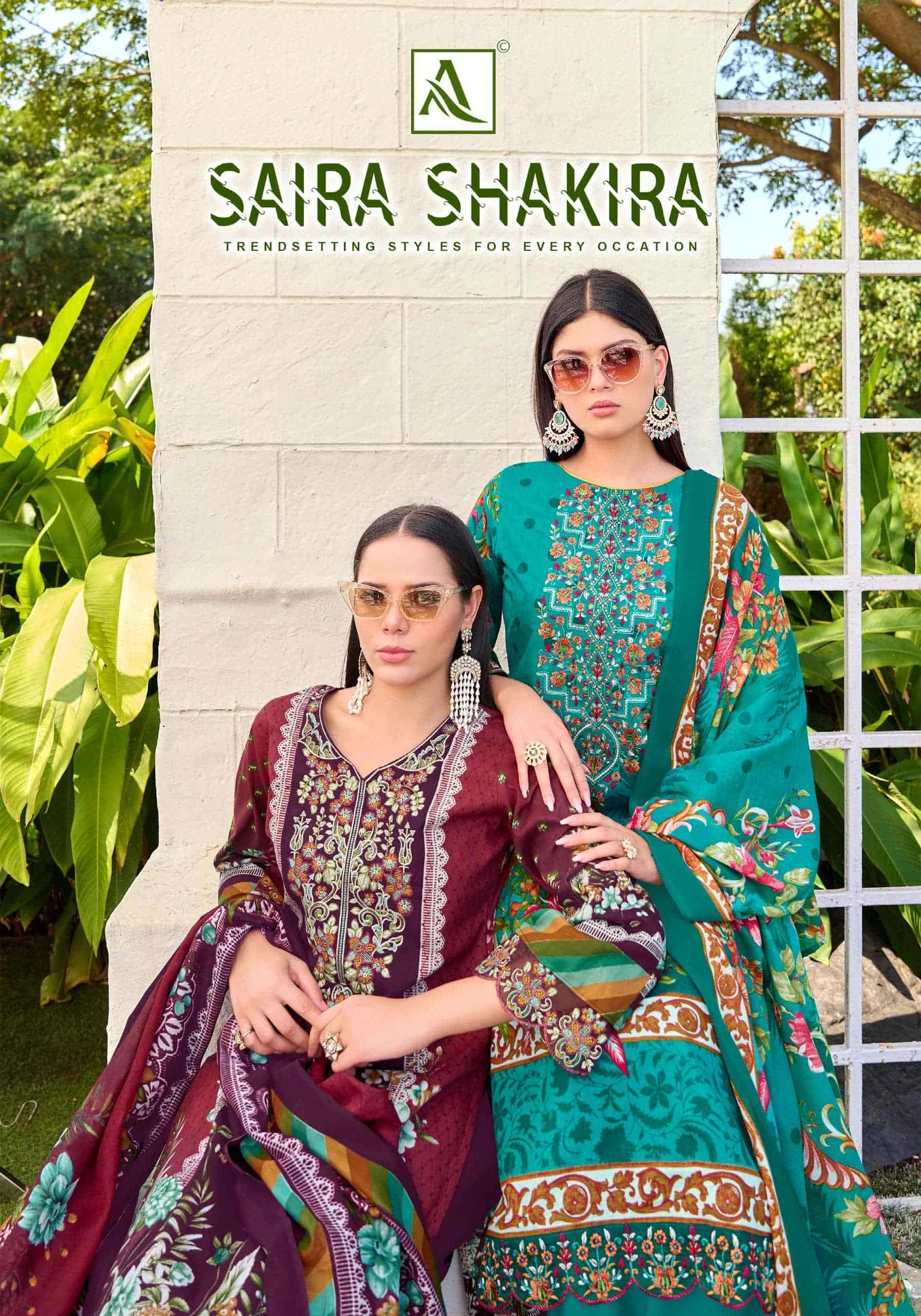 ALOK SUIT SAIRA SHAKIRA DESIGNER PRINT COTTON SUIT LADIES CO...