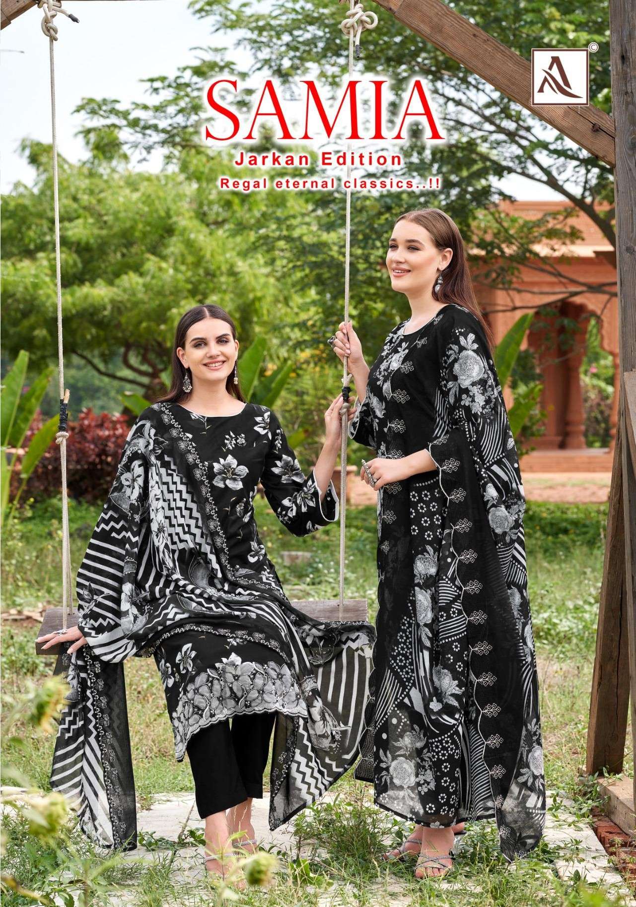 ALOK SUIT SAMIA COTTON PRINT WITH FANCY EMBROIDERY BLACK SAL...