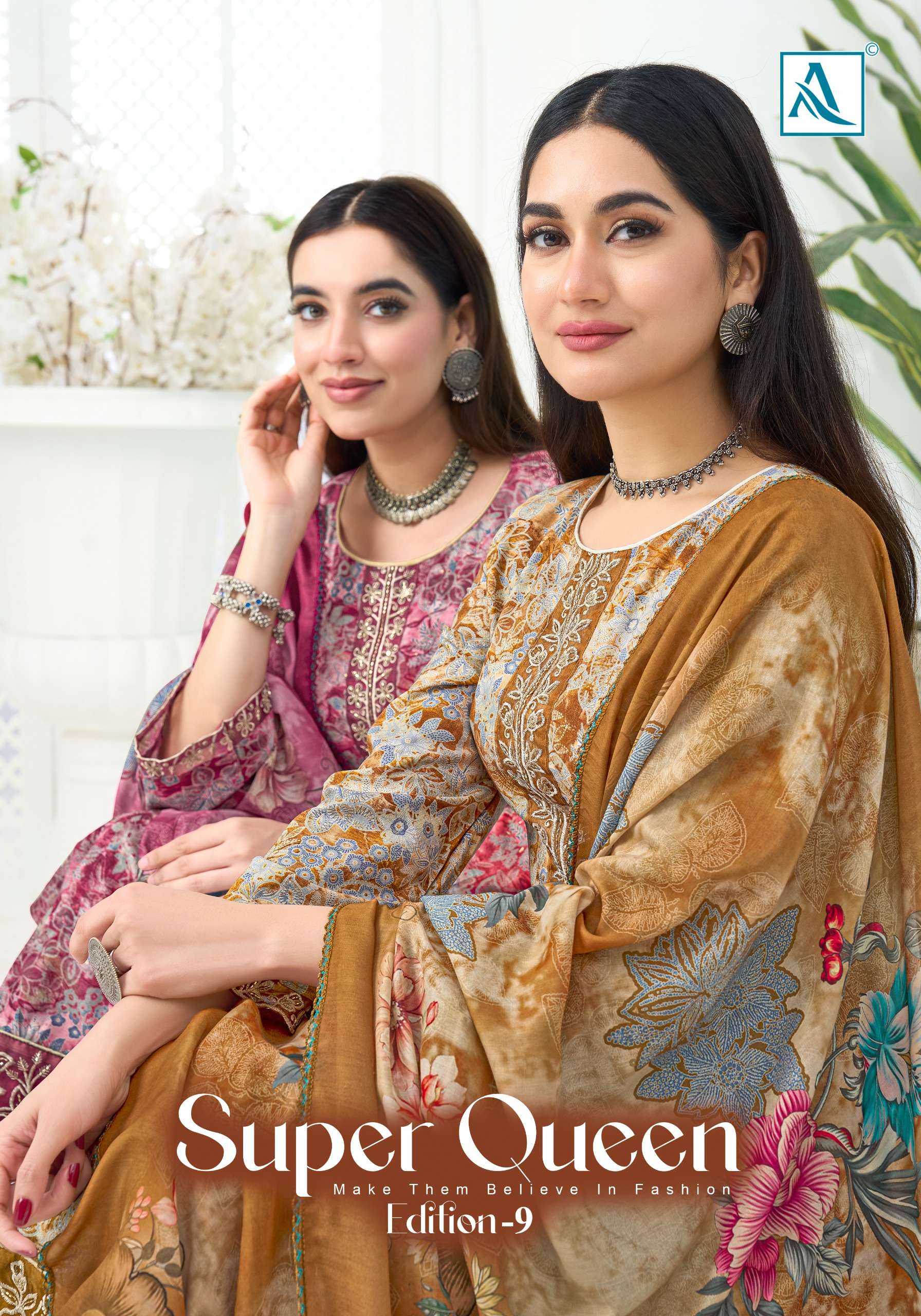 ALOK SUIT SUPER QUEEN VOL 9 PREMIUM DESIGNER SALWAR KAMEEZ R...