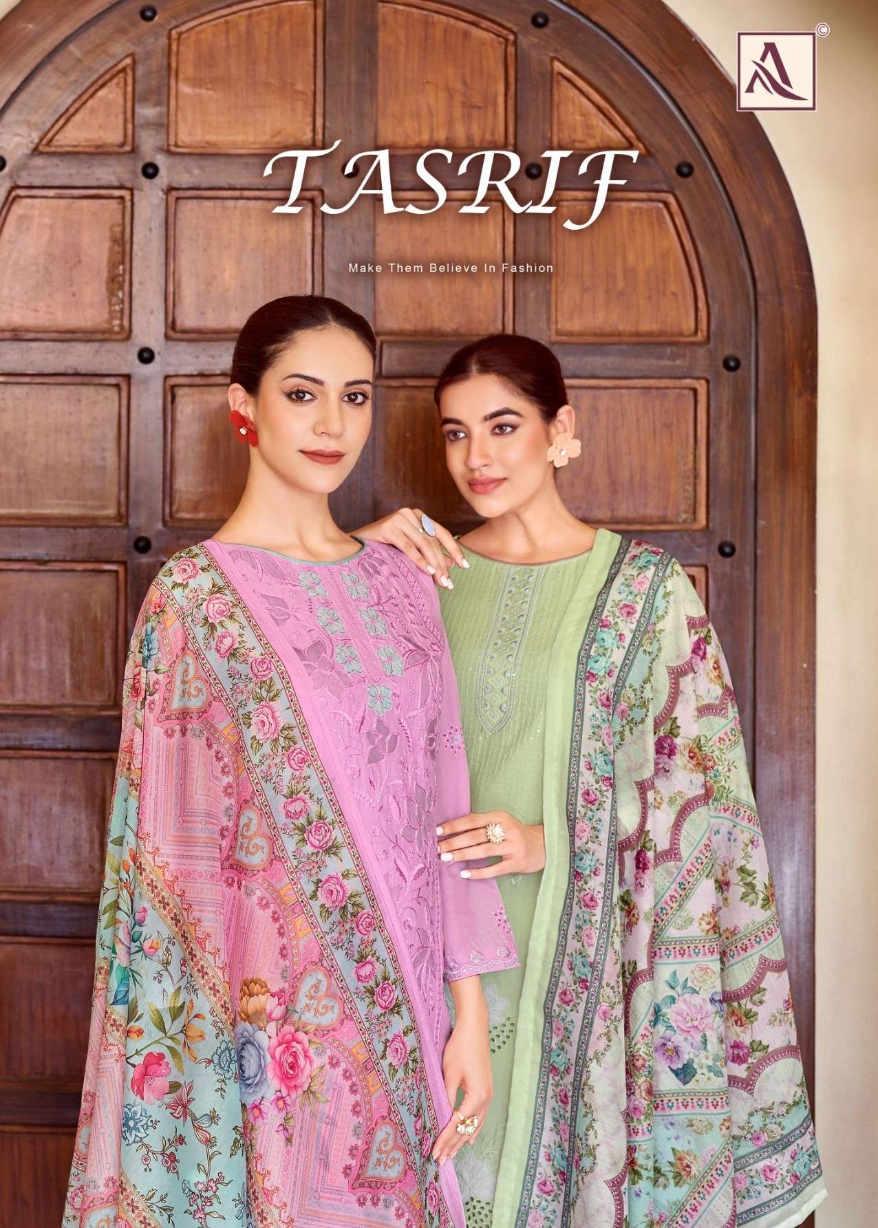 ALOK SUIT TASRIF COTTON MATERIAL FANCY WORK SALWAR KAMEEZ RE...
