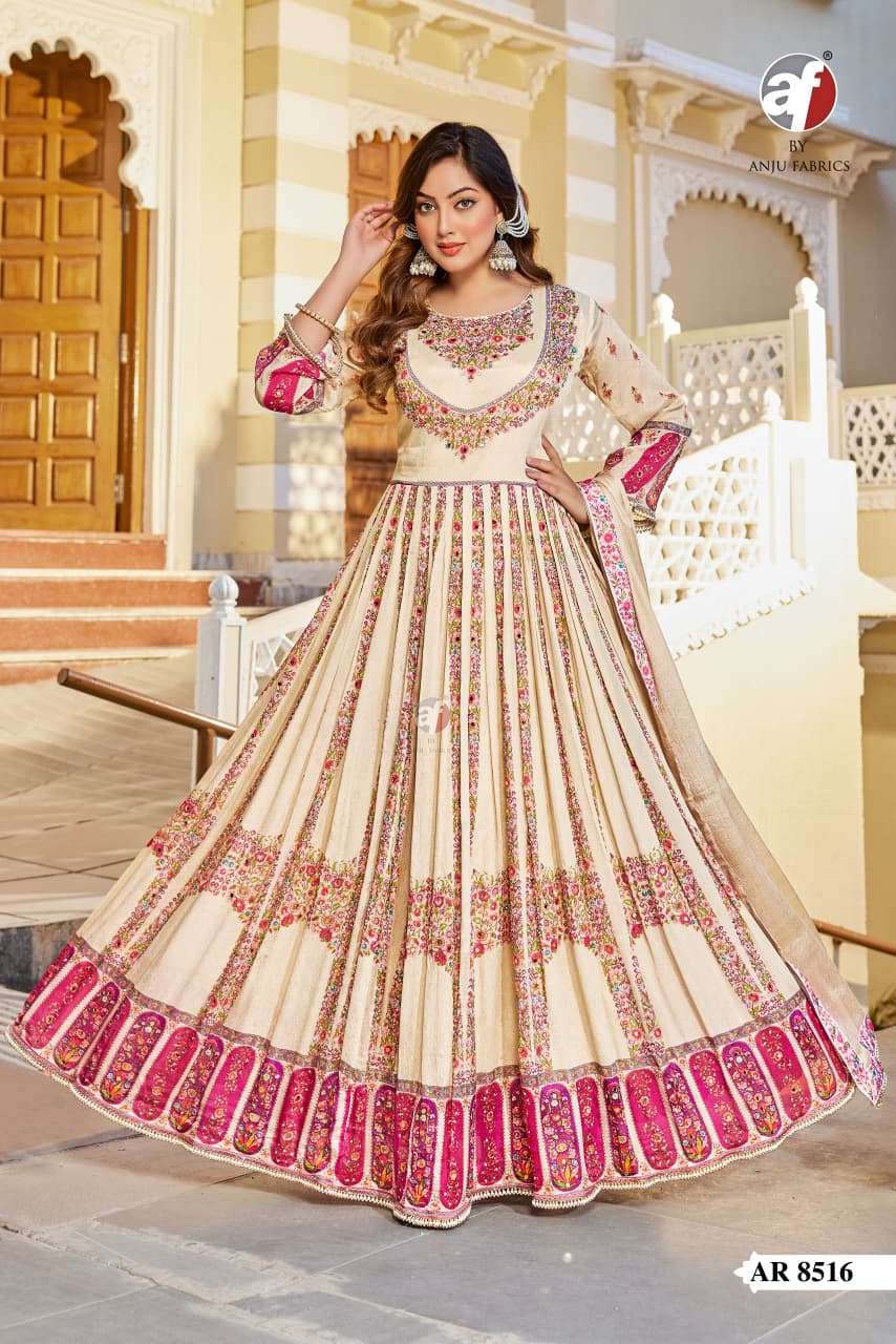 ANJU FABRICS AR 8516 NEW COLLECTION CHIFFON DESIGNER HEAVY G...