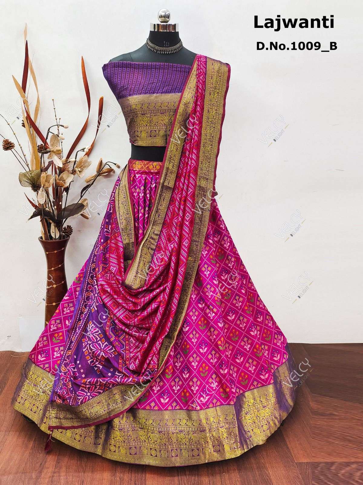  Anushka 3 Beautifully Pochampalli semi stitched wedding wea...