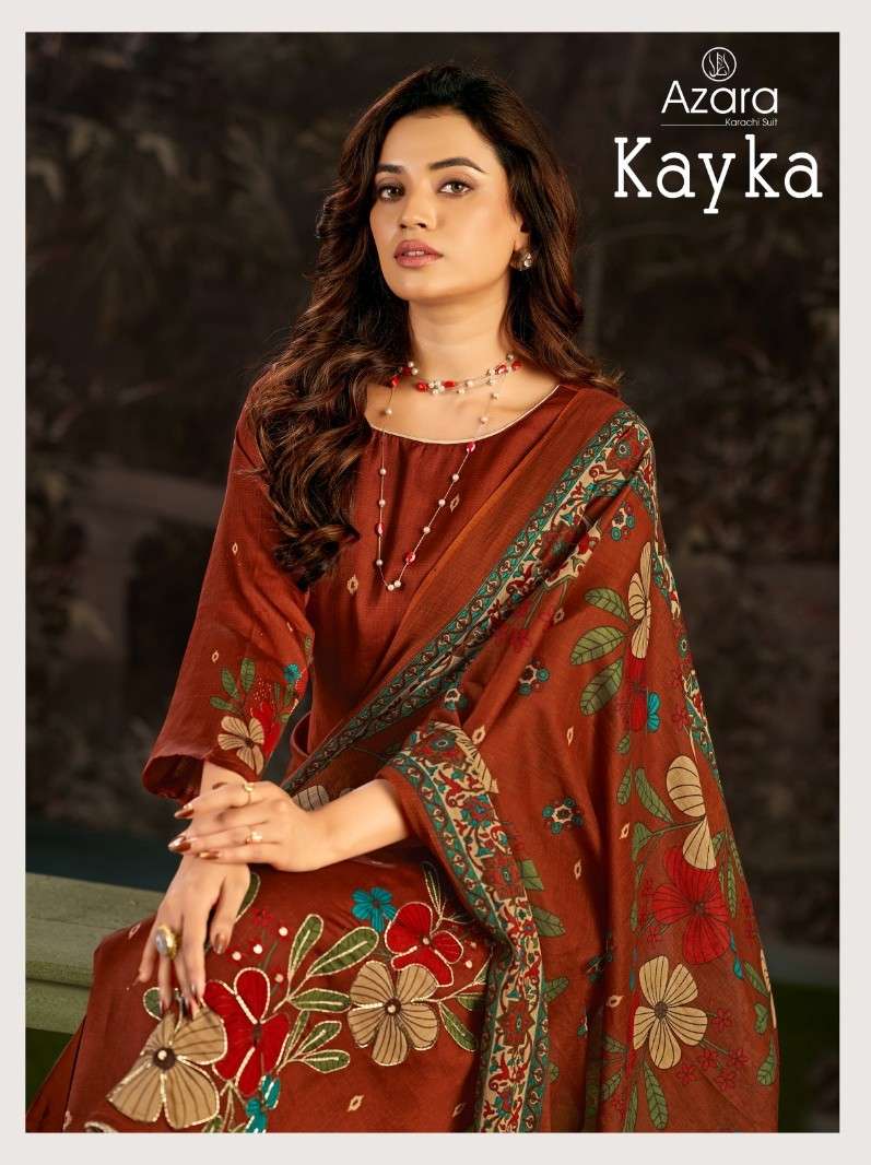AZARA KAYKA HEAVY ZAM COTTON PRINT KAMEEZ SUIT DAILY CLOTHIN...