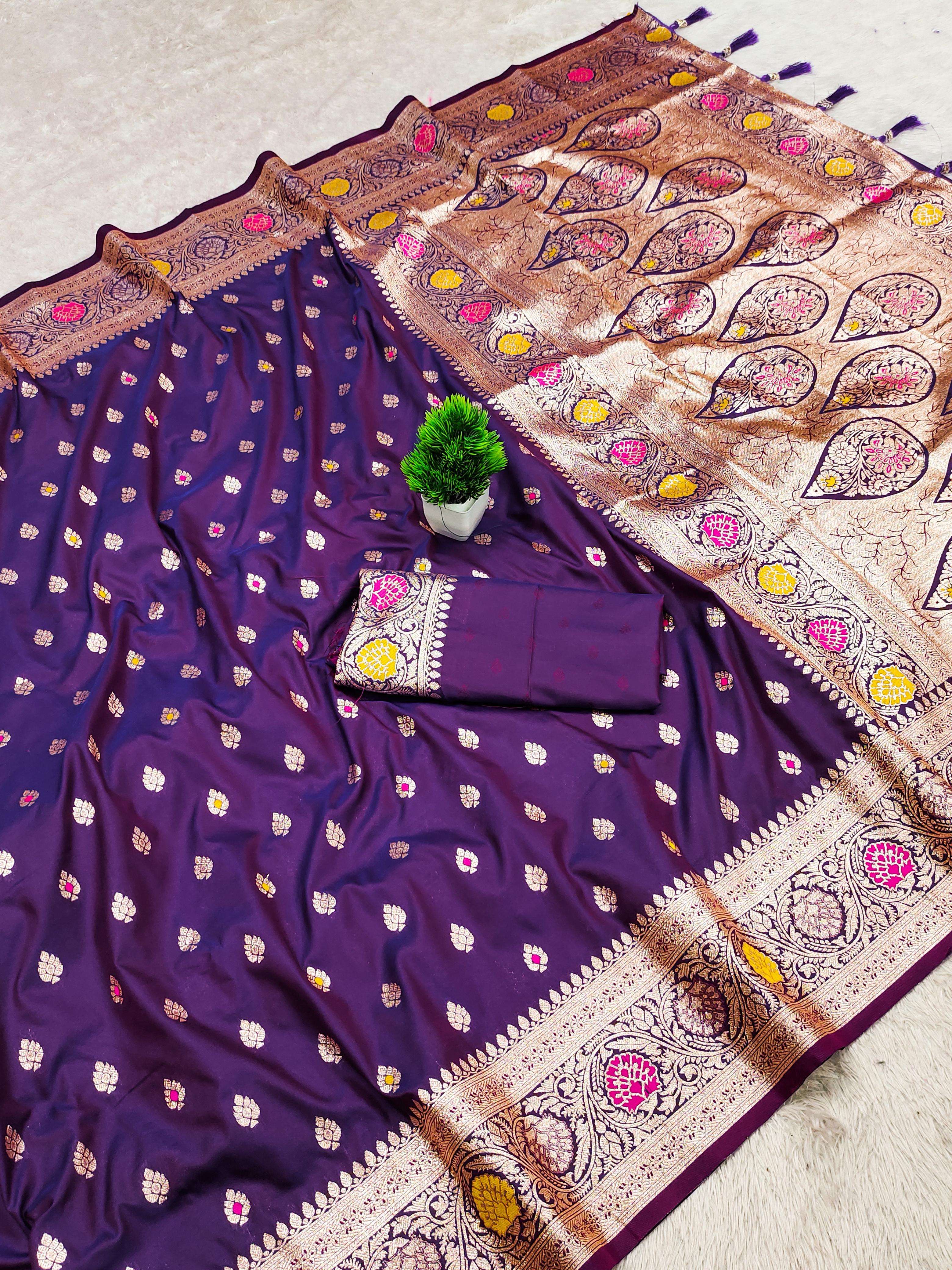  Banarasi 23 Premium Original silk fabric saree having natur...