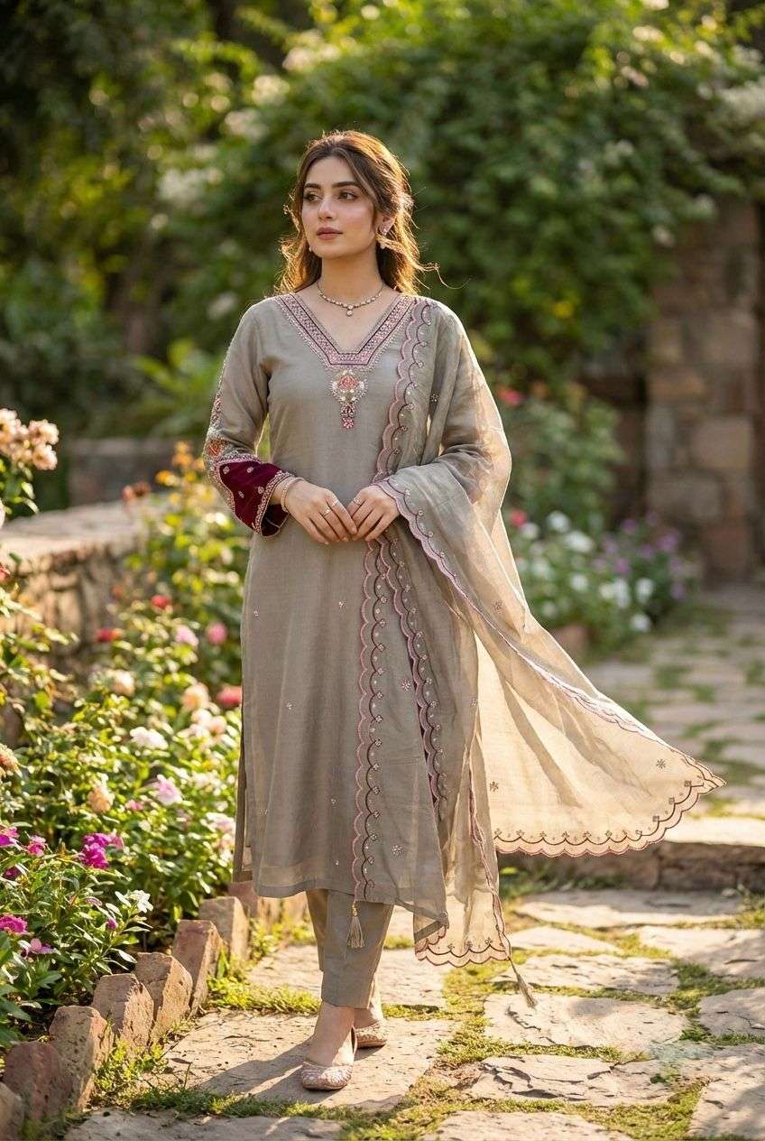 BEADS WORK NECK AND DUPATTA SUIT READY TO WEAR FESTIVAL BUY ...
