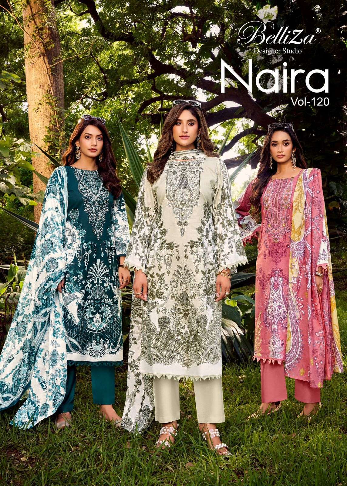 BELLIZA DESIGNER STUDIO NAIRA VOL 120 COTTON DIGITAL PRINT S...