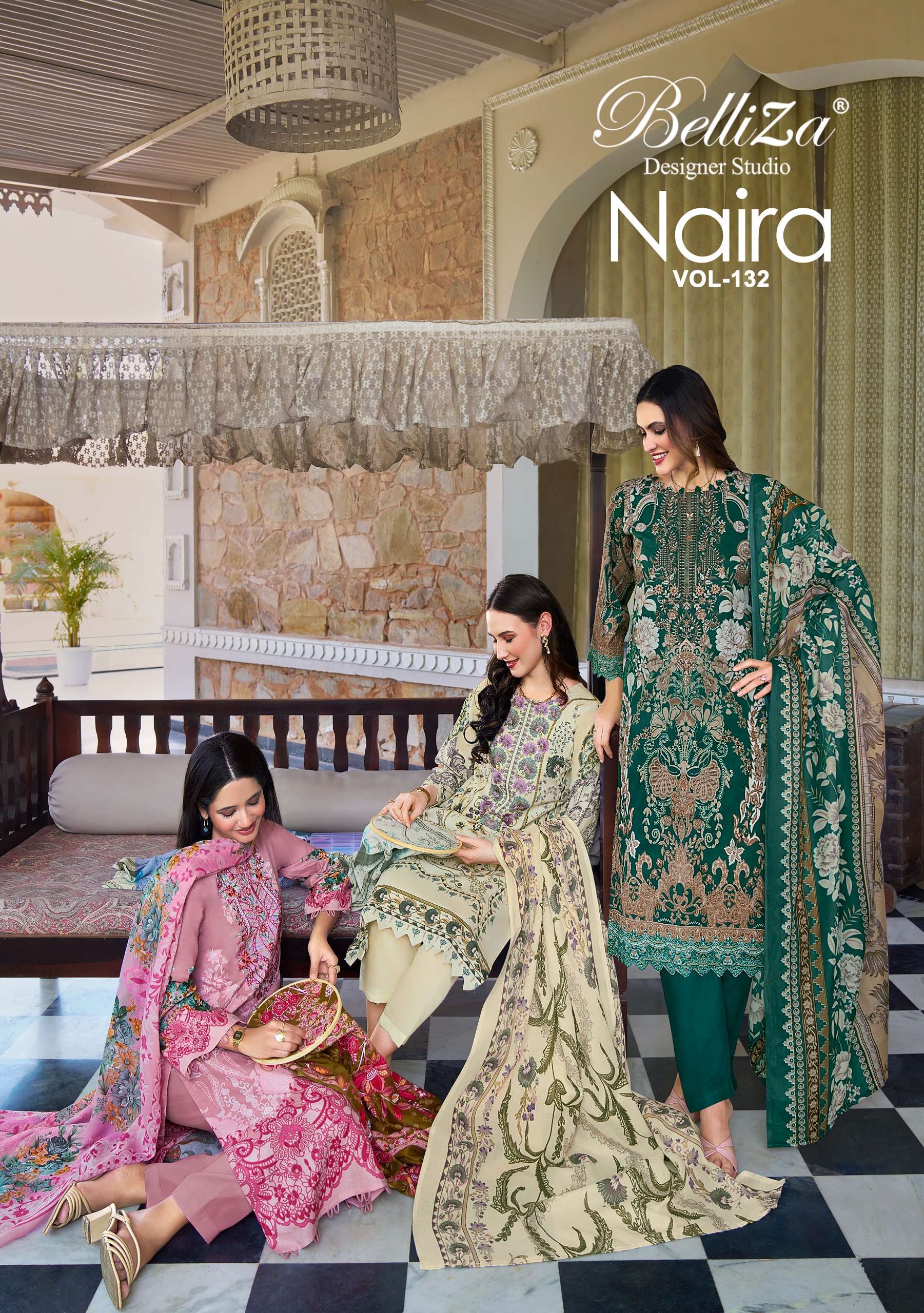 BELLIZA DESIGNER STUDIO NAIRA VOL 132 COTTON DIGITAL PRINT S...