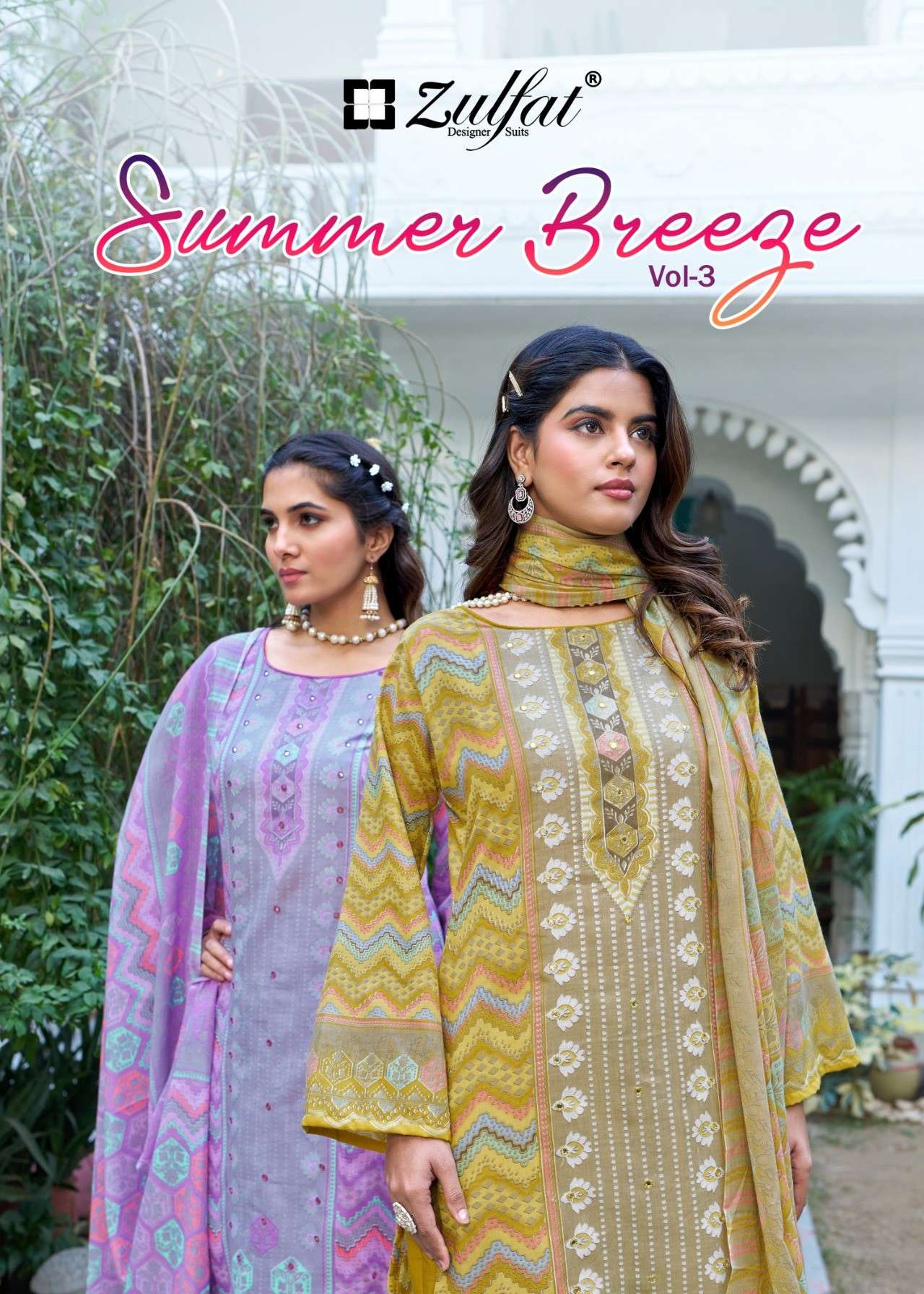 ZULFAT DESIGNER SUITS SUMMER BREEZE VOL 3 COTTON EXCLSUIVE P...