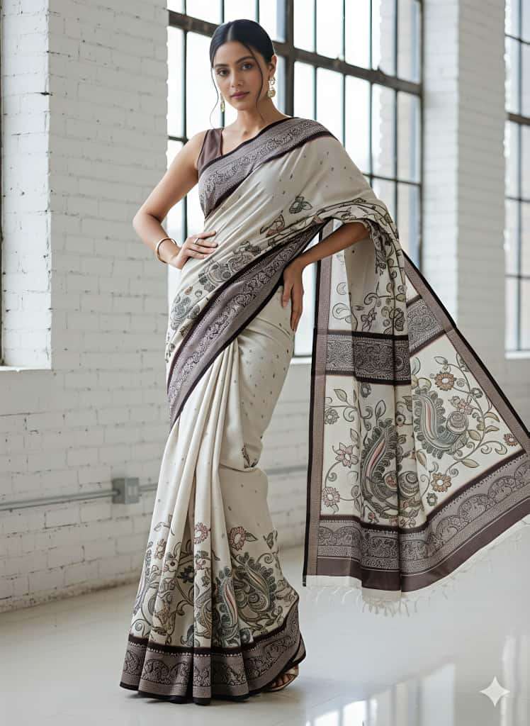 BENNY PURE AND DESIGNER VISCOSE FABRIC REGULAR WEAR SAREE DI...