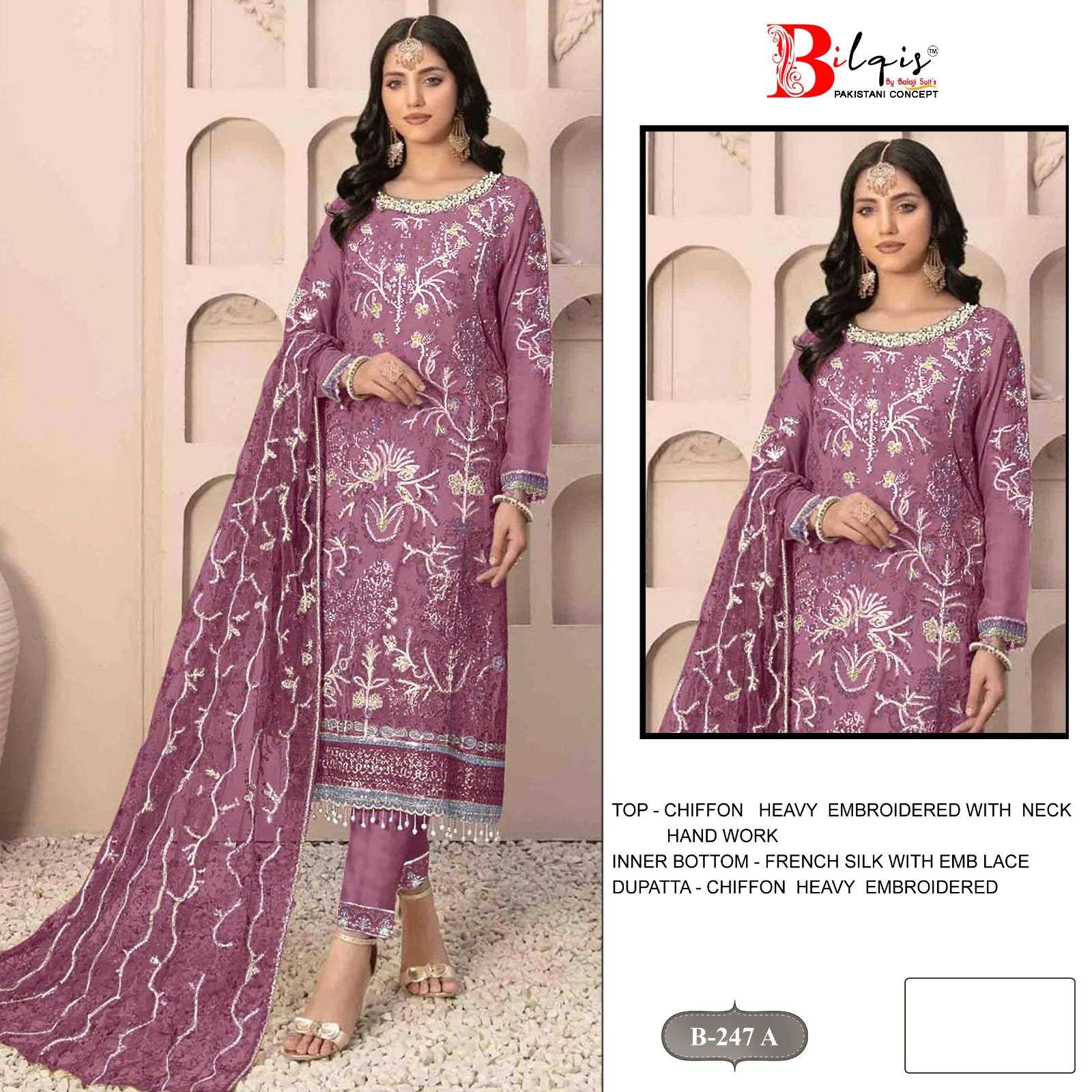 BILQIS B 247 HEAVY EMBROIDERED PAKISTANI VIRAL SUIT FOR EID ...