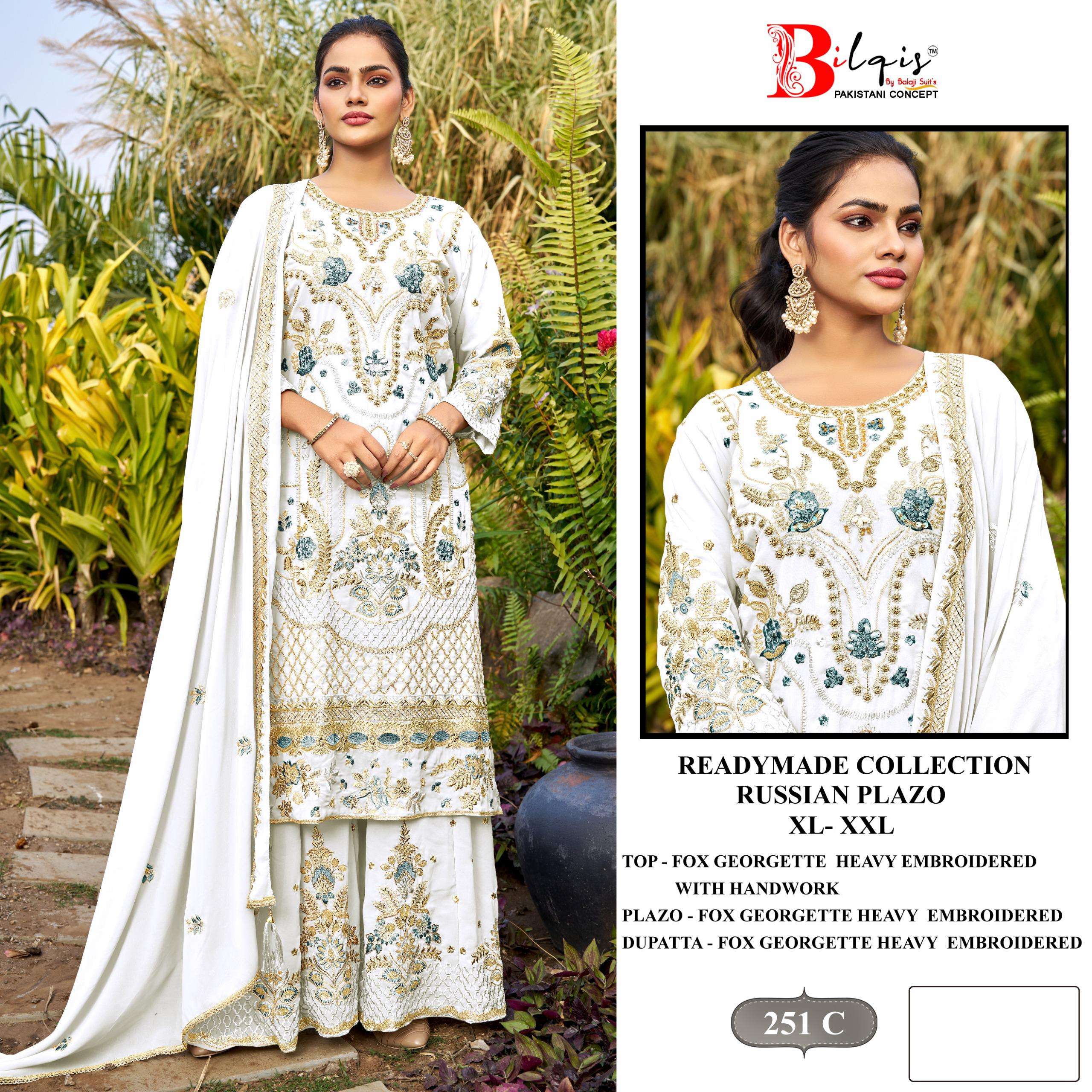 BILQIS B 251 GEORGETTE BLOOMING HEAVY DESIGN PAKISTANI READY...