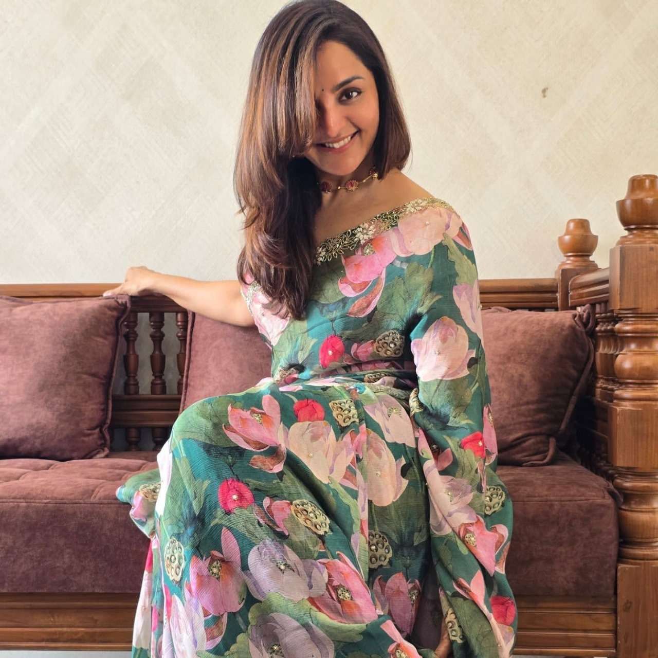Binal Havy Soft Tebby Silk Fabric With Beutiful Floral Print...