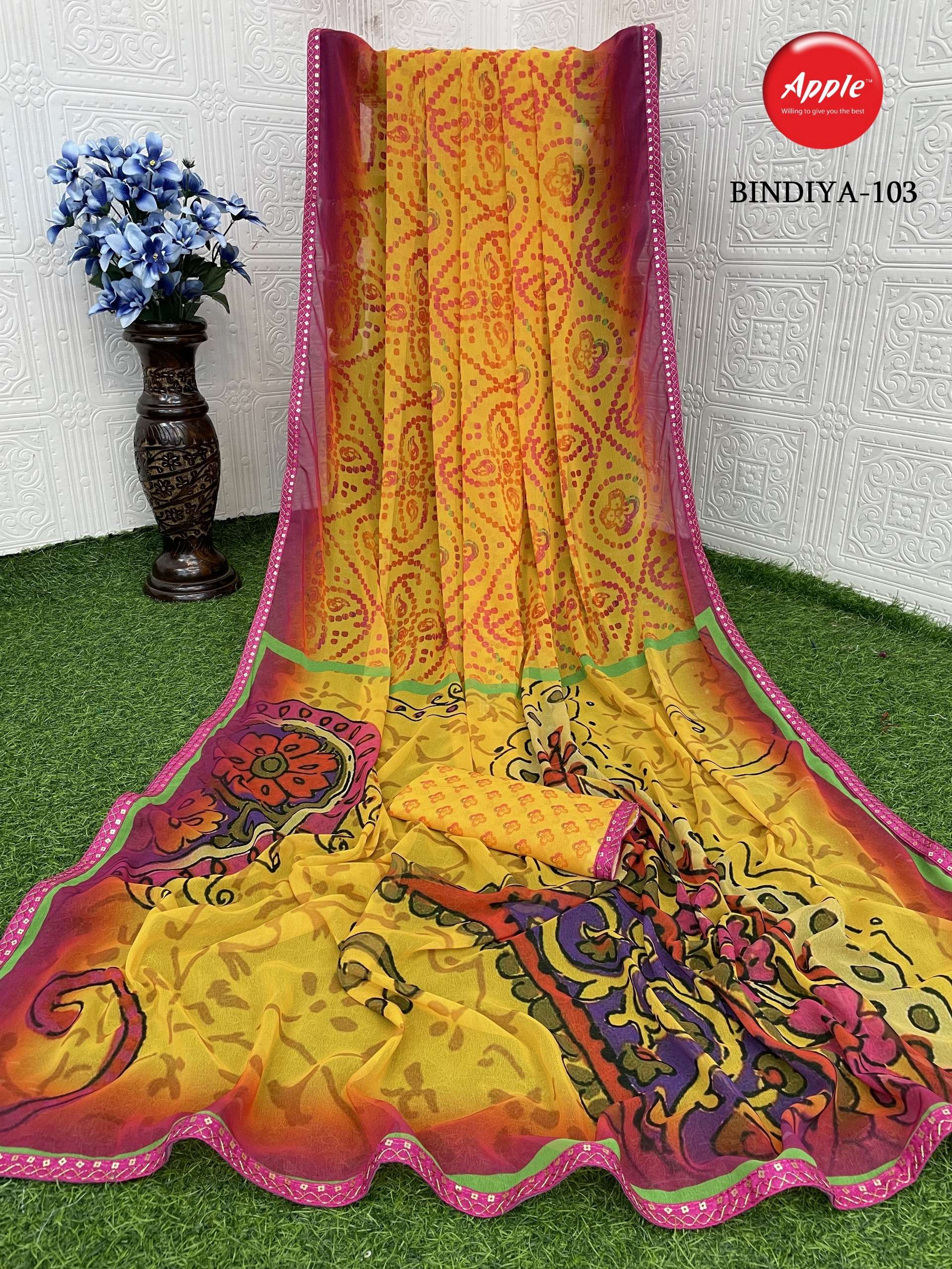 BINDIYA CHIFFON FABRIC REGULAR WEAR ELEGANCE AND VERSATILE S...