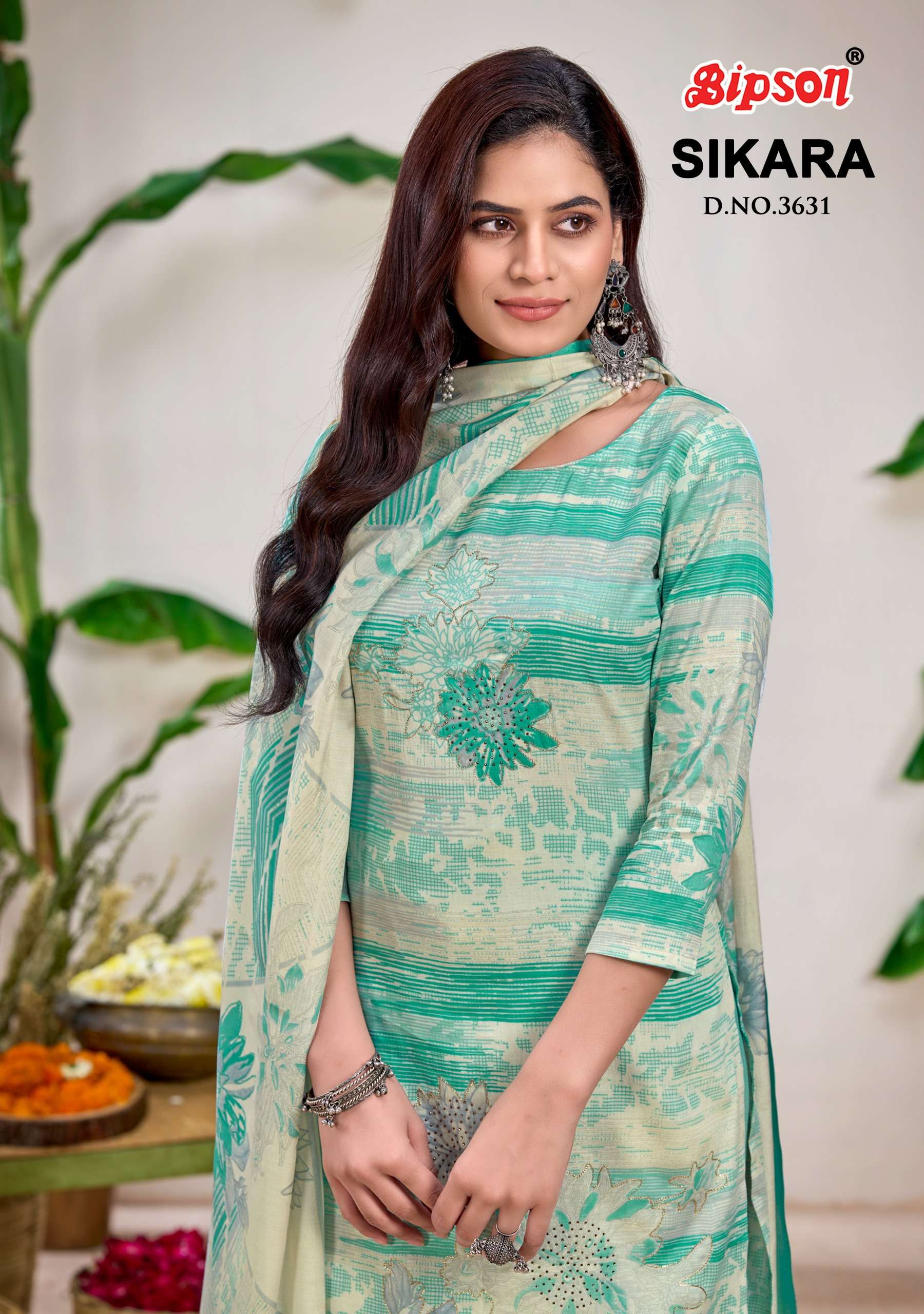 BIPSON PRINTS SIKARA 3631 BRAND JAM SATIN DESIGNER LADIES SA...