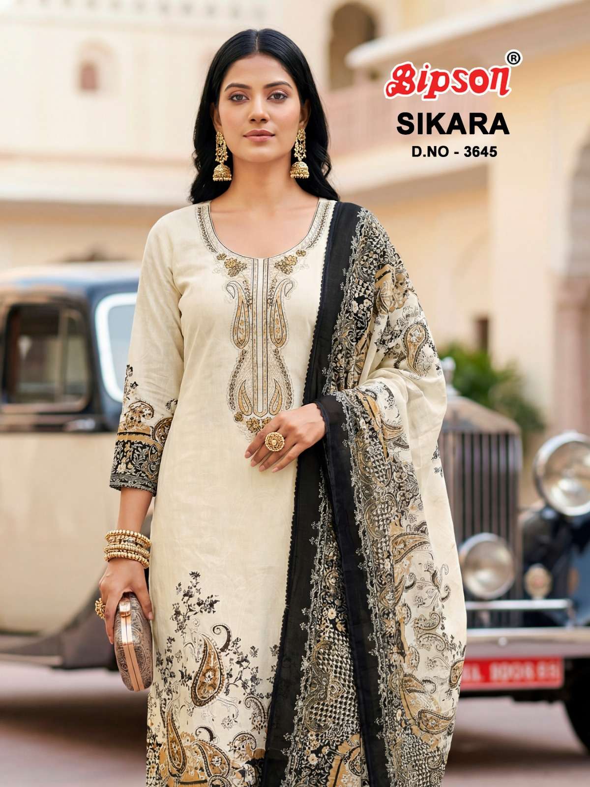 BIPSON PRINTS SIKARA 3645 JAM SATIN PRINT ETHNIC SALWAR SUIT...