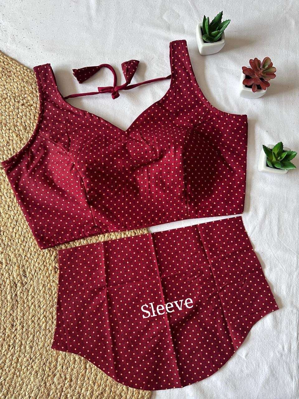 BOLLYWOOD STYLE HANDBLOCK COTTON AJRAKH BLOUSE RESELLER IN S...