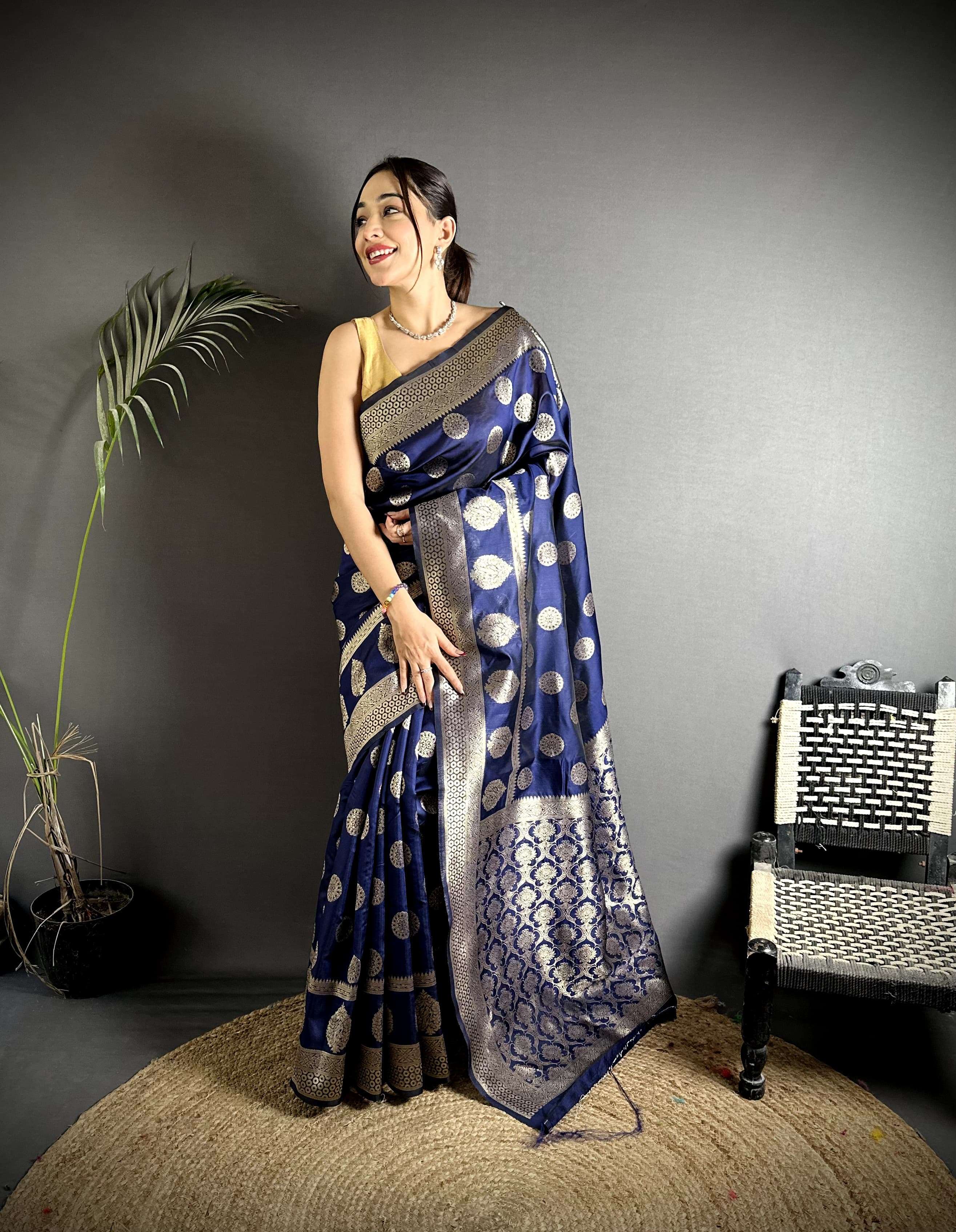 BULBUL SOFT BANARASI SILK SAREE WITH WEAVING GOLD JARI SAREE...