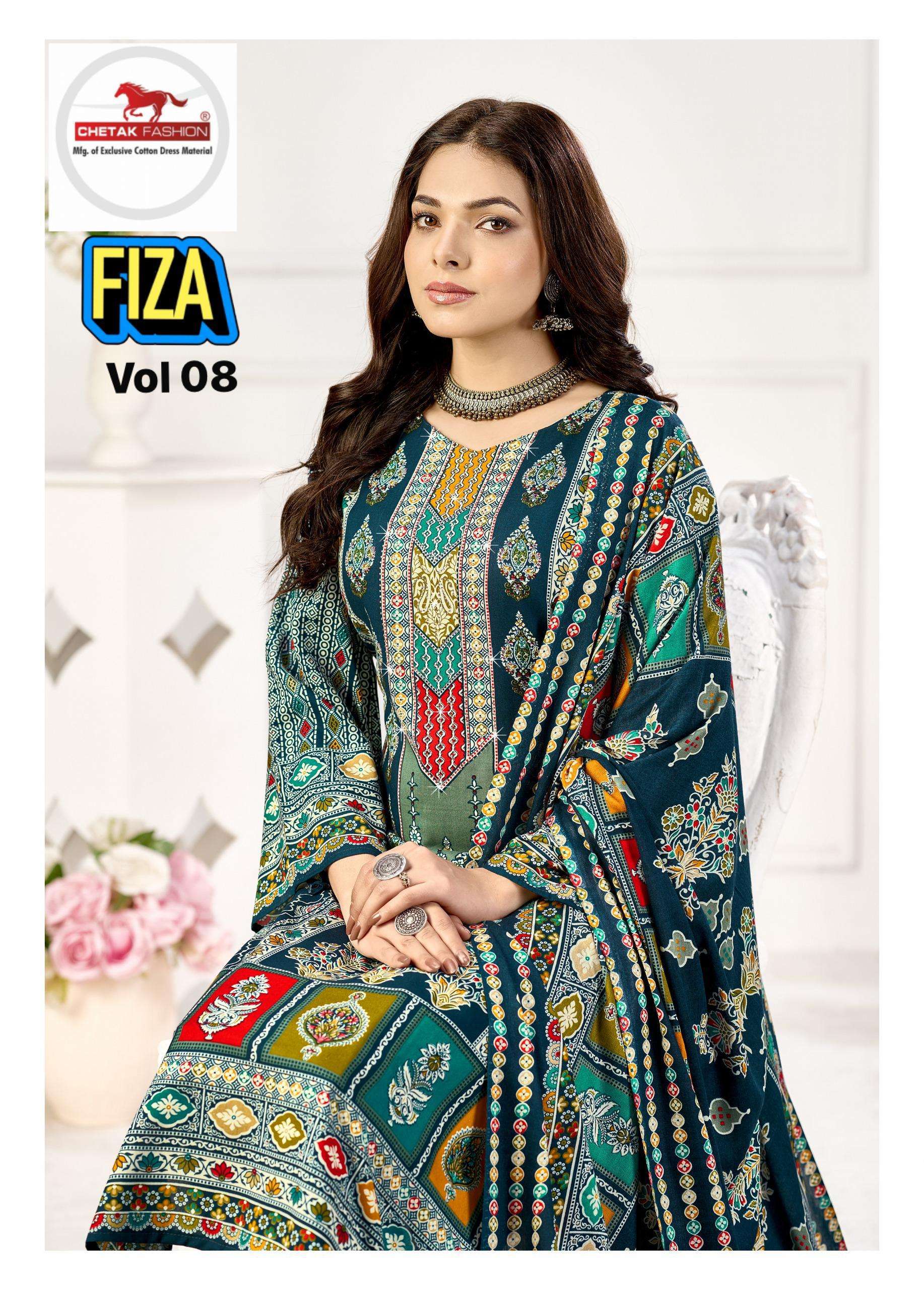 CHETAK FASHION FIZA VOL 8 RAYON PRINT SWAROVSKI DAIMAND WORK...