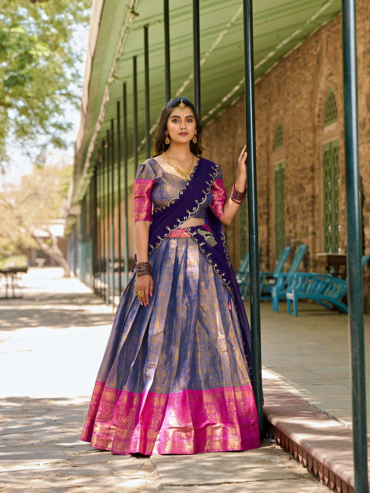 city love Experience the luxury of Kanjivaram silk in this r...