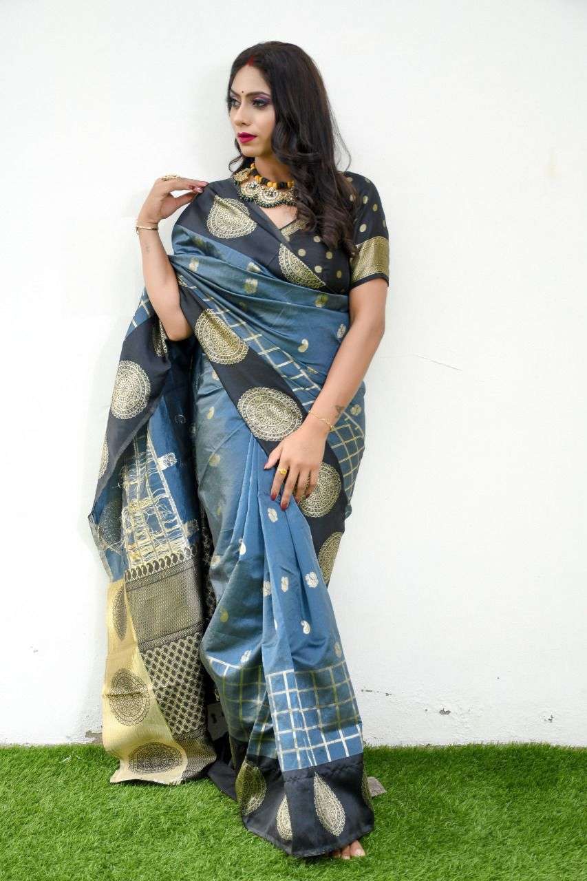 COMFORTABLE AND SOFT PURE  LICHI SILK FABRIC REGULAR WEAR SA...