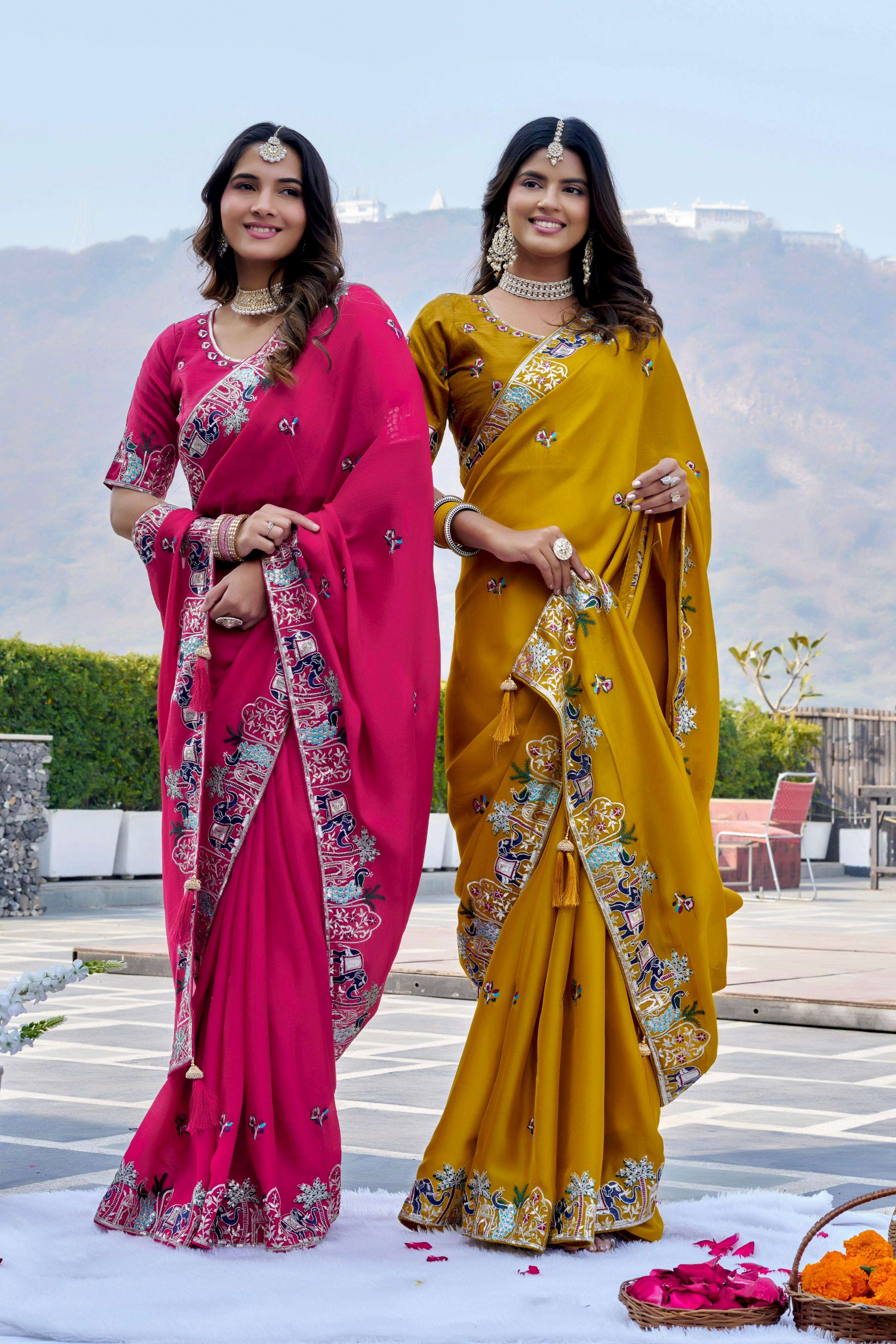  COOL AND FASHION LAUNCHED SATIN CHIFFON FABRIC WEDDING WEAR...
