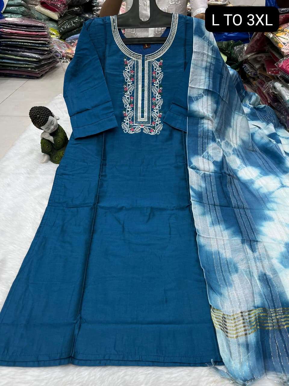 COTTON LINING KURTI DUPATTA SET FOR REGULAR WEAR RESELLER SH...