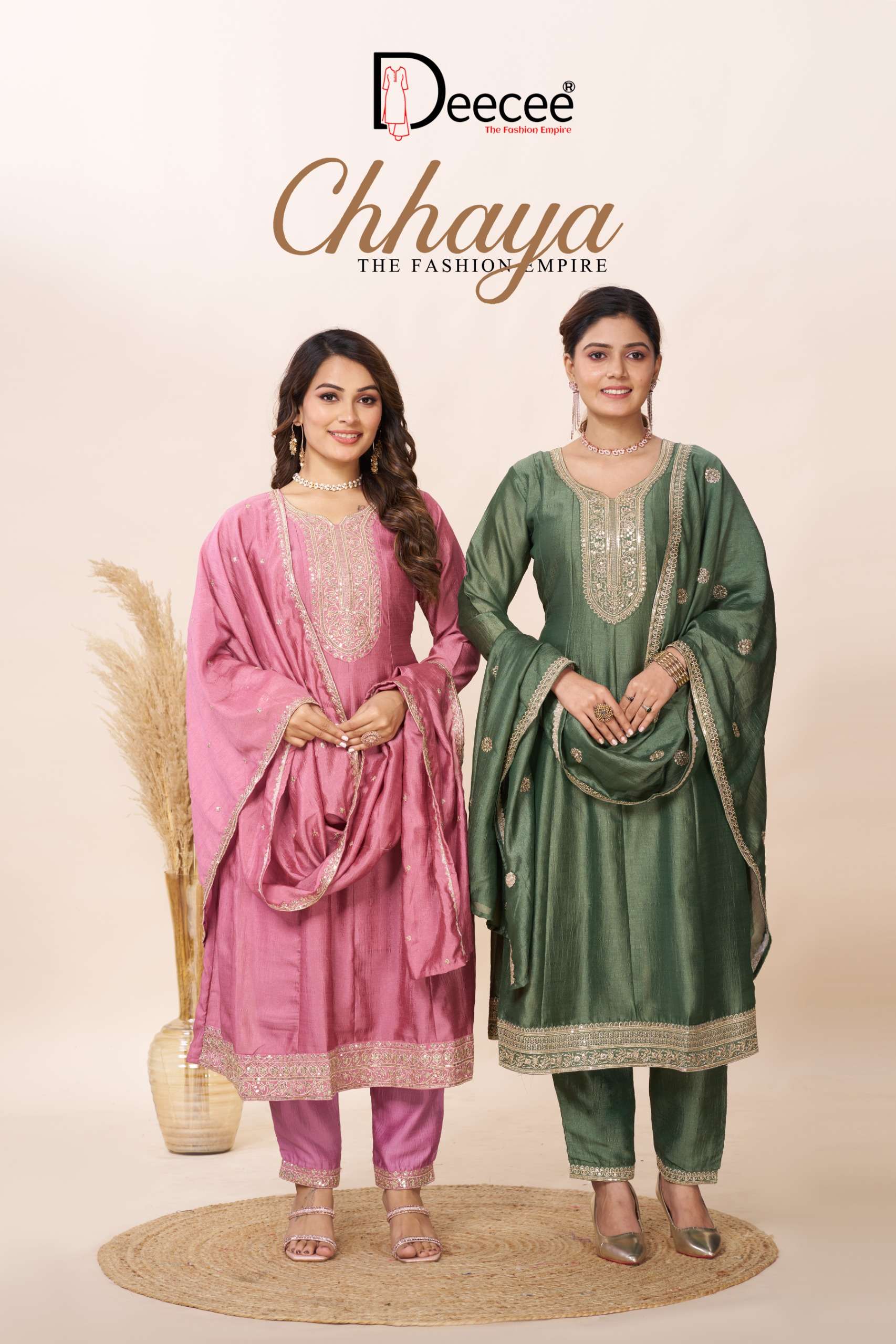 DEECEE CHHAYA TRADITIONAL NEW DESIGN FLARED KURTI SUIT COLLE...